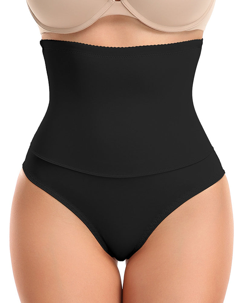 Women's Lace Splicing High Waist Tummy Control Shaping Panties Seamless Underwear - By Qivii