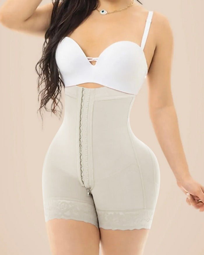Shapshe® Detachable Strap High Rise Butt Enhancing Hook and Eye Body Shaper Shorts - By Qivii