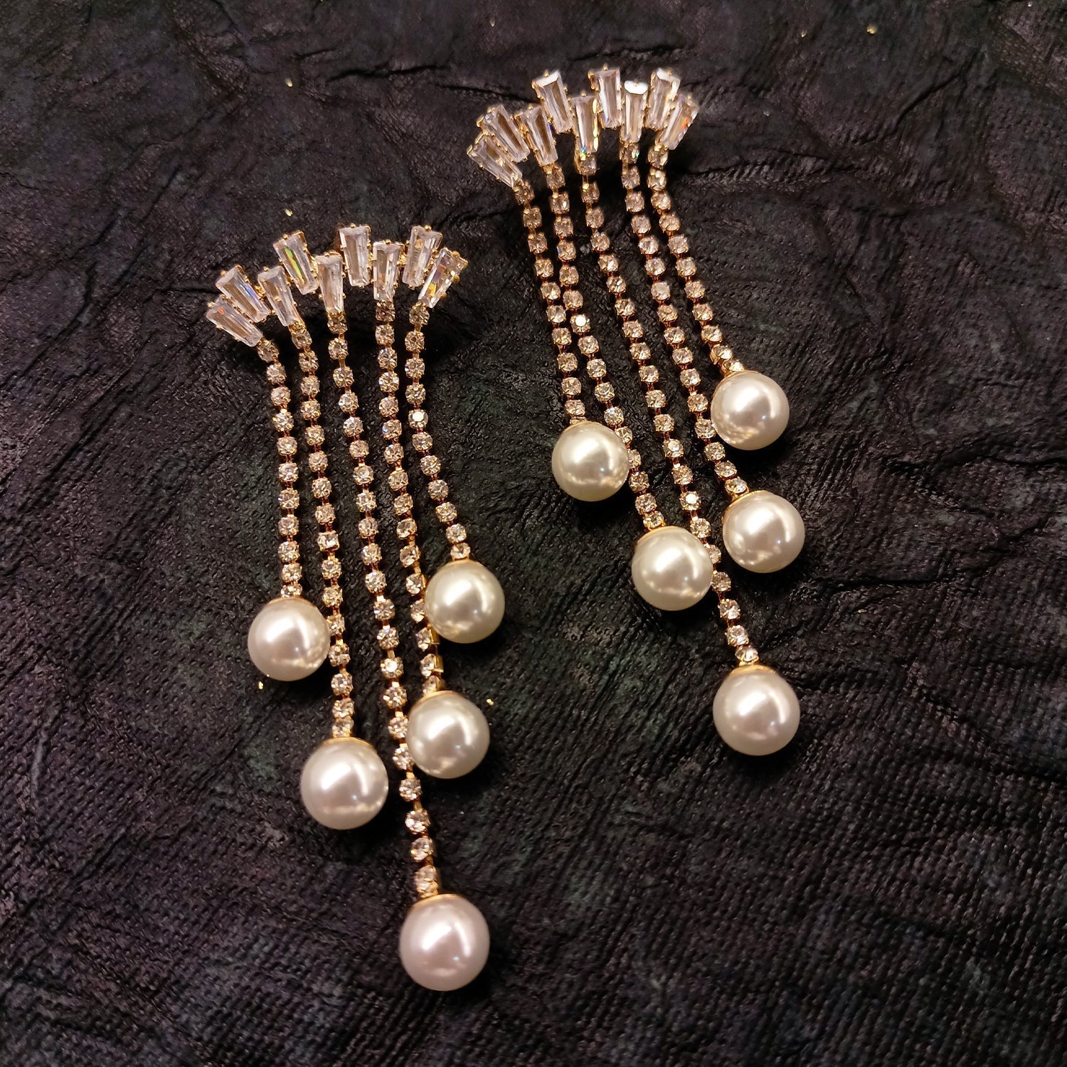 Maaria Rhino Stone Golden Western Earrings - qivii