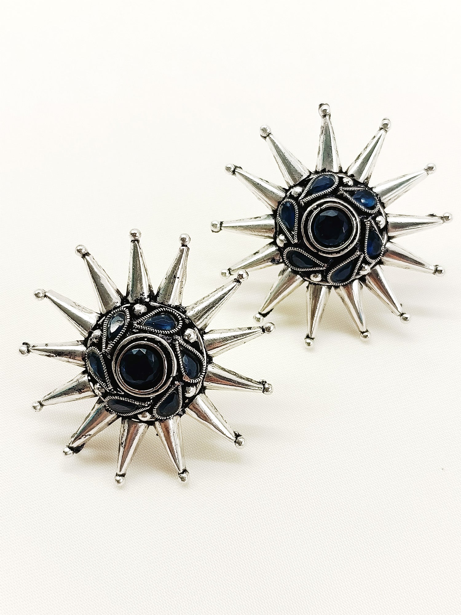 Vatika Blue Oxidized Tops