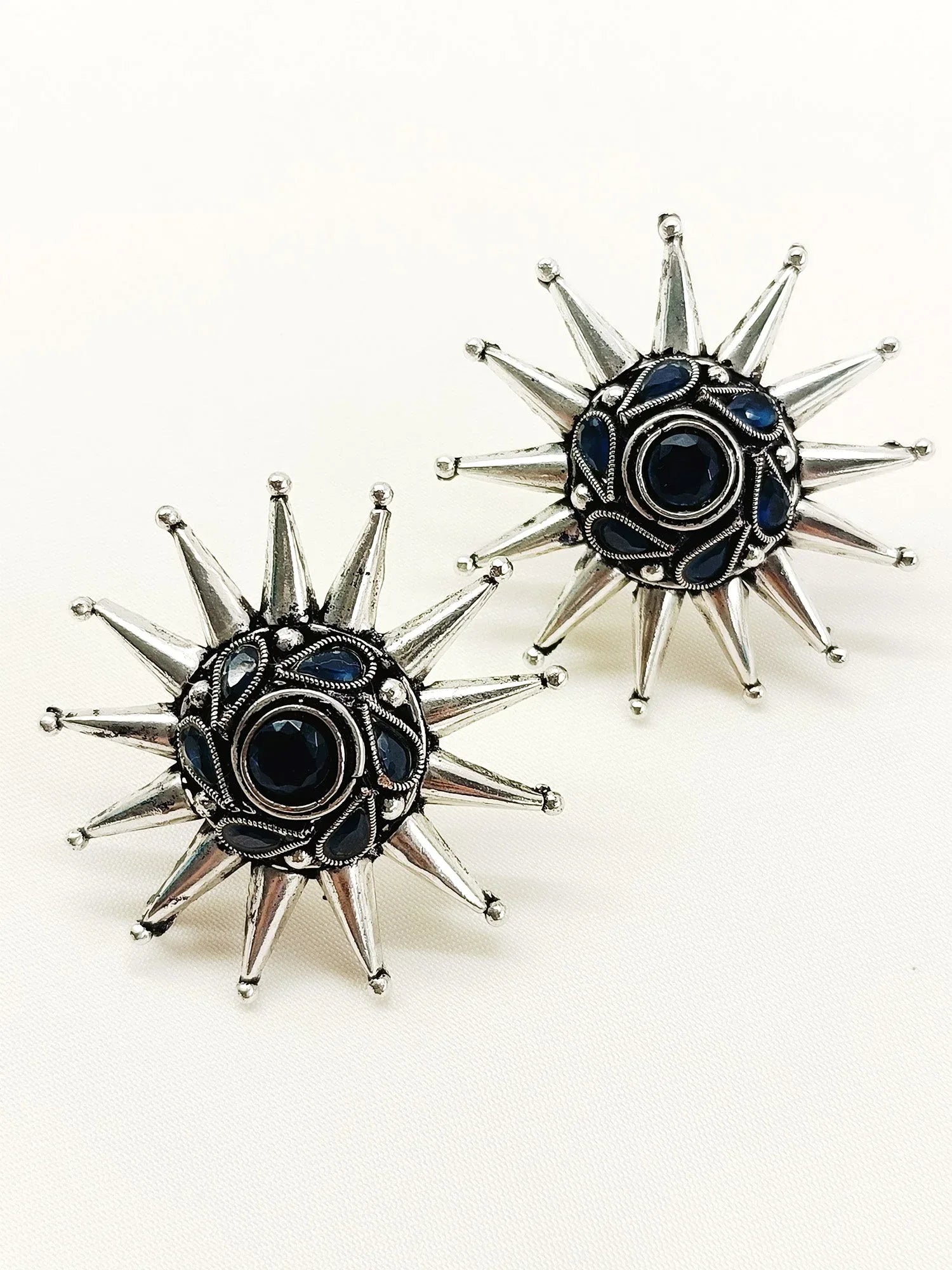 Vatika Blue Oxidized Tops