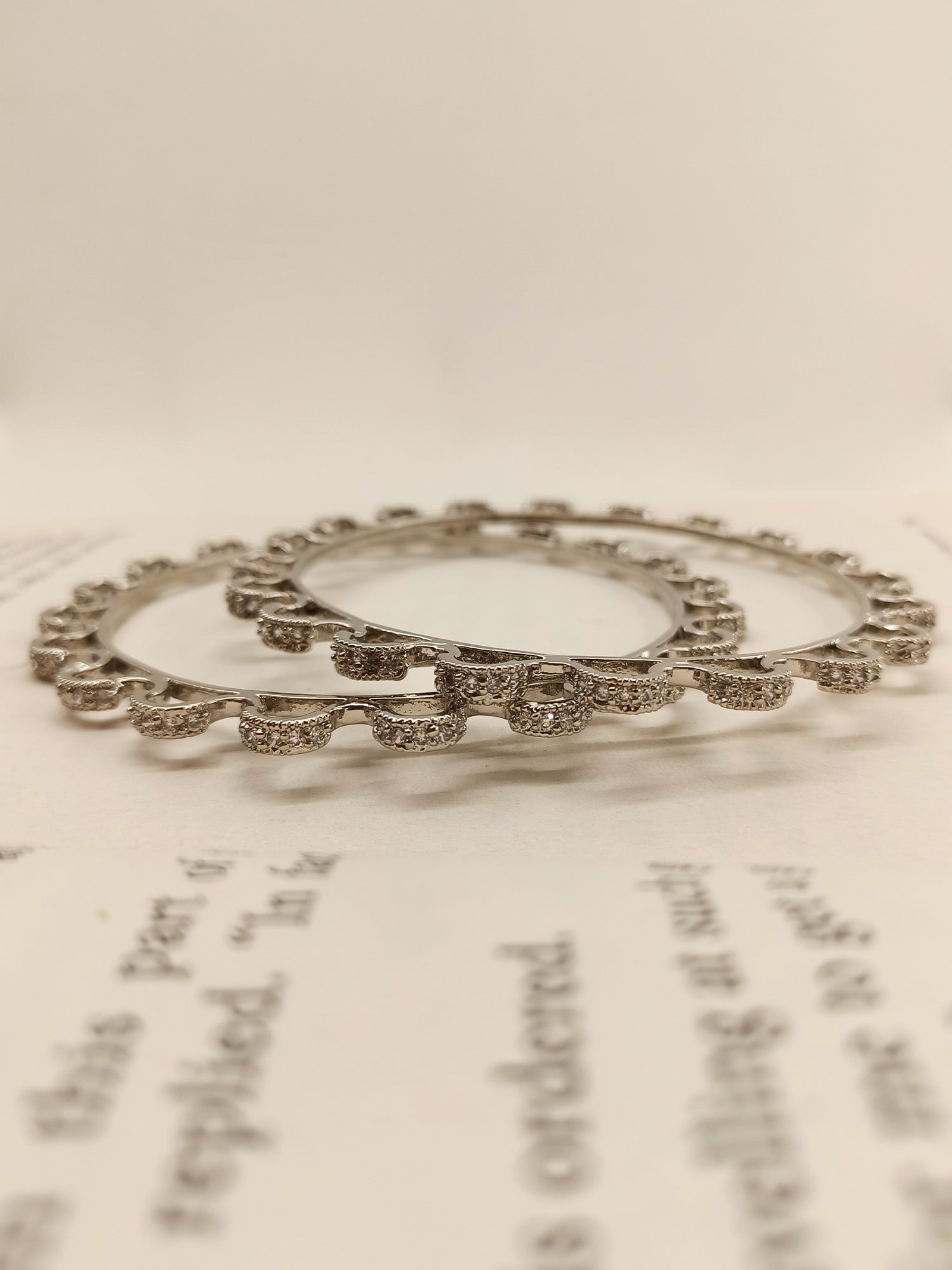 Agam Designer American Diamond Bangles - qivii