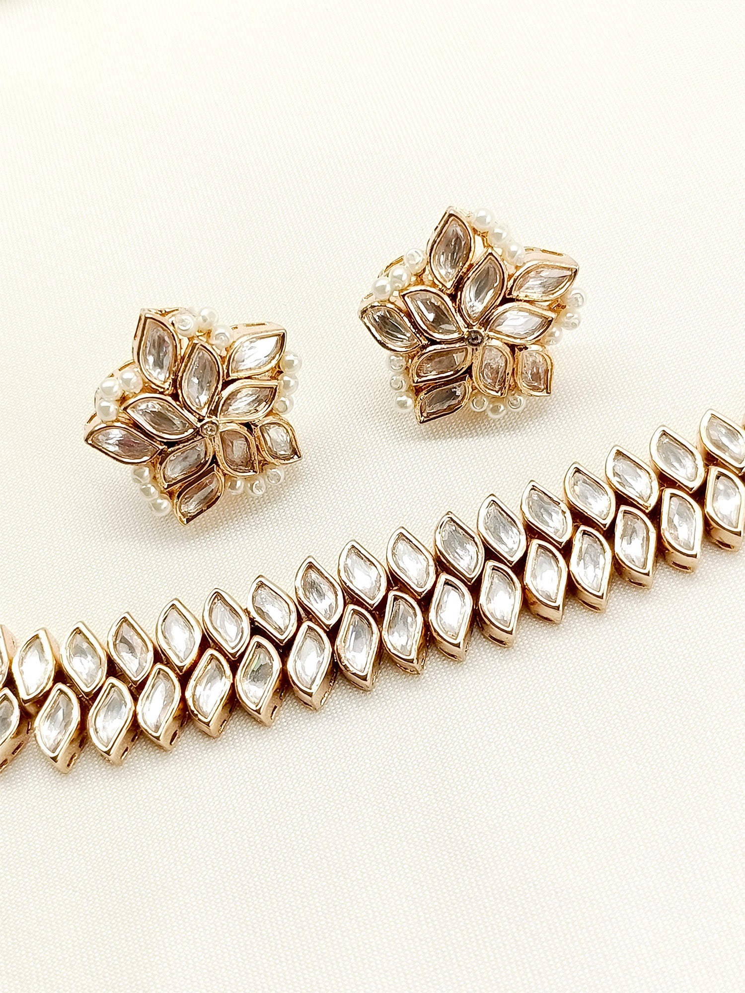 Anupama White Kundan Choker Set