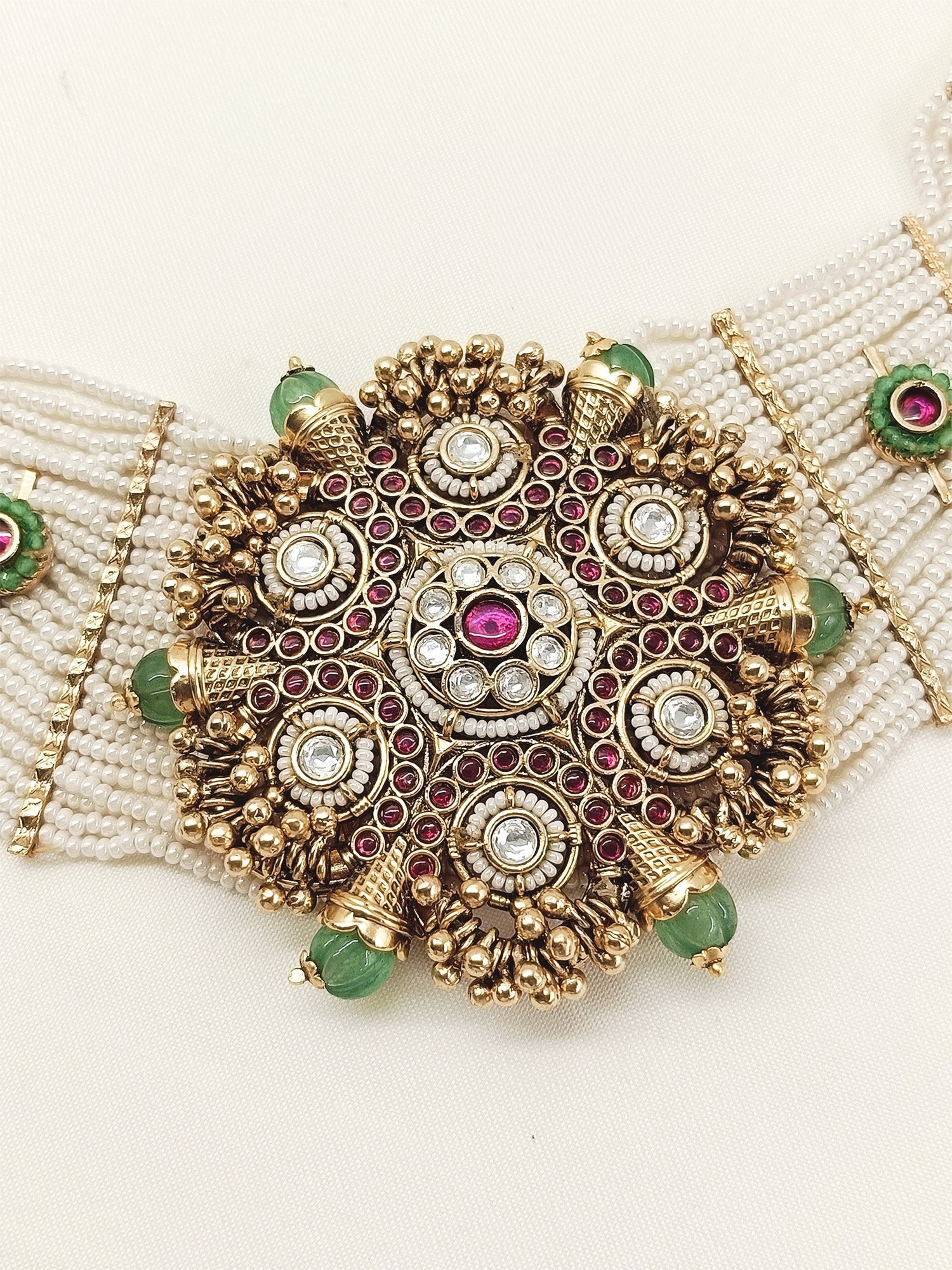 Masozi R&G Kundan Necklace Set