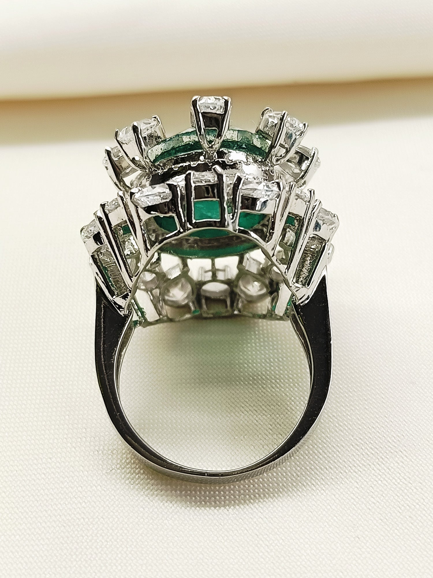 Philippa Green 92.5 Silver American Diamond Finger Ring - qivii