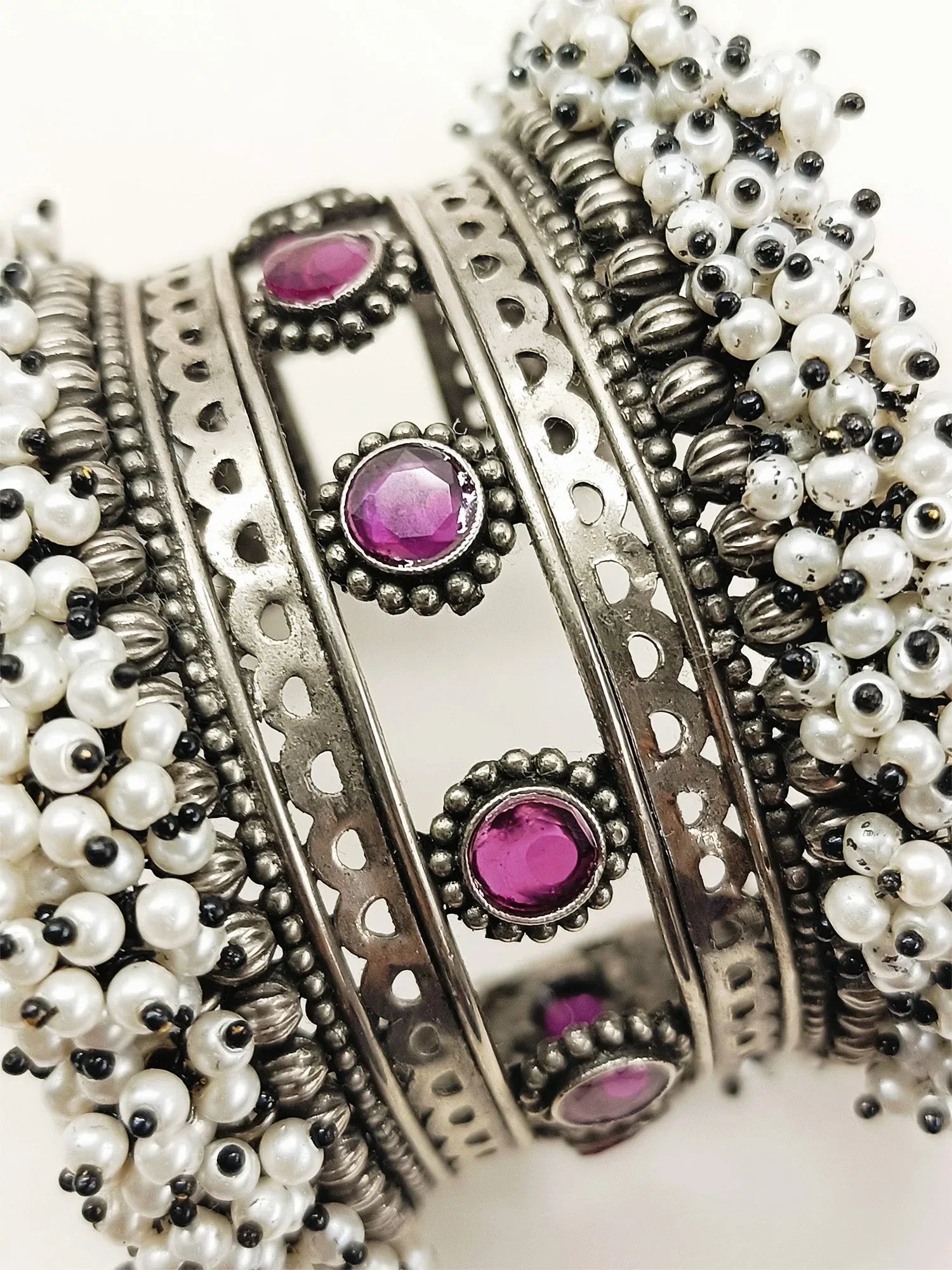 Javi Ruby Oxidized Bracelet