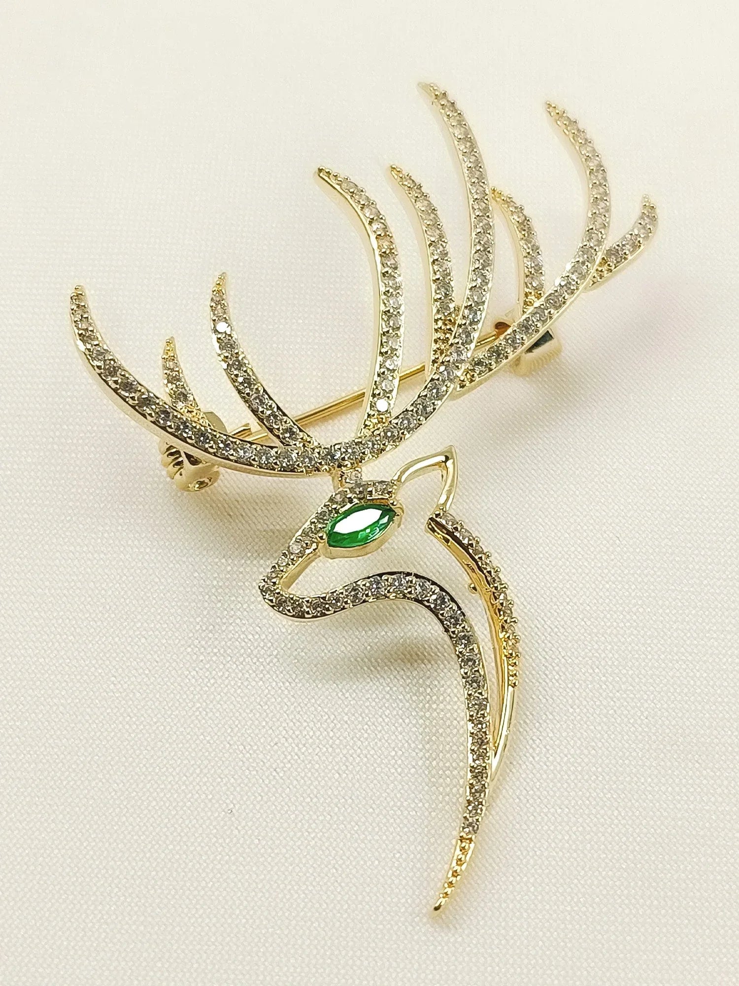 Rutvi Golden Reindeer Brooch