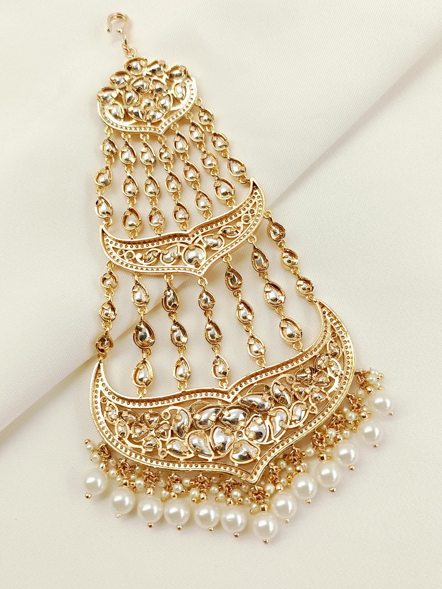 Baina White Kundan Passa