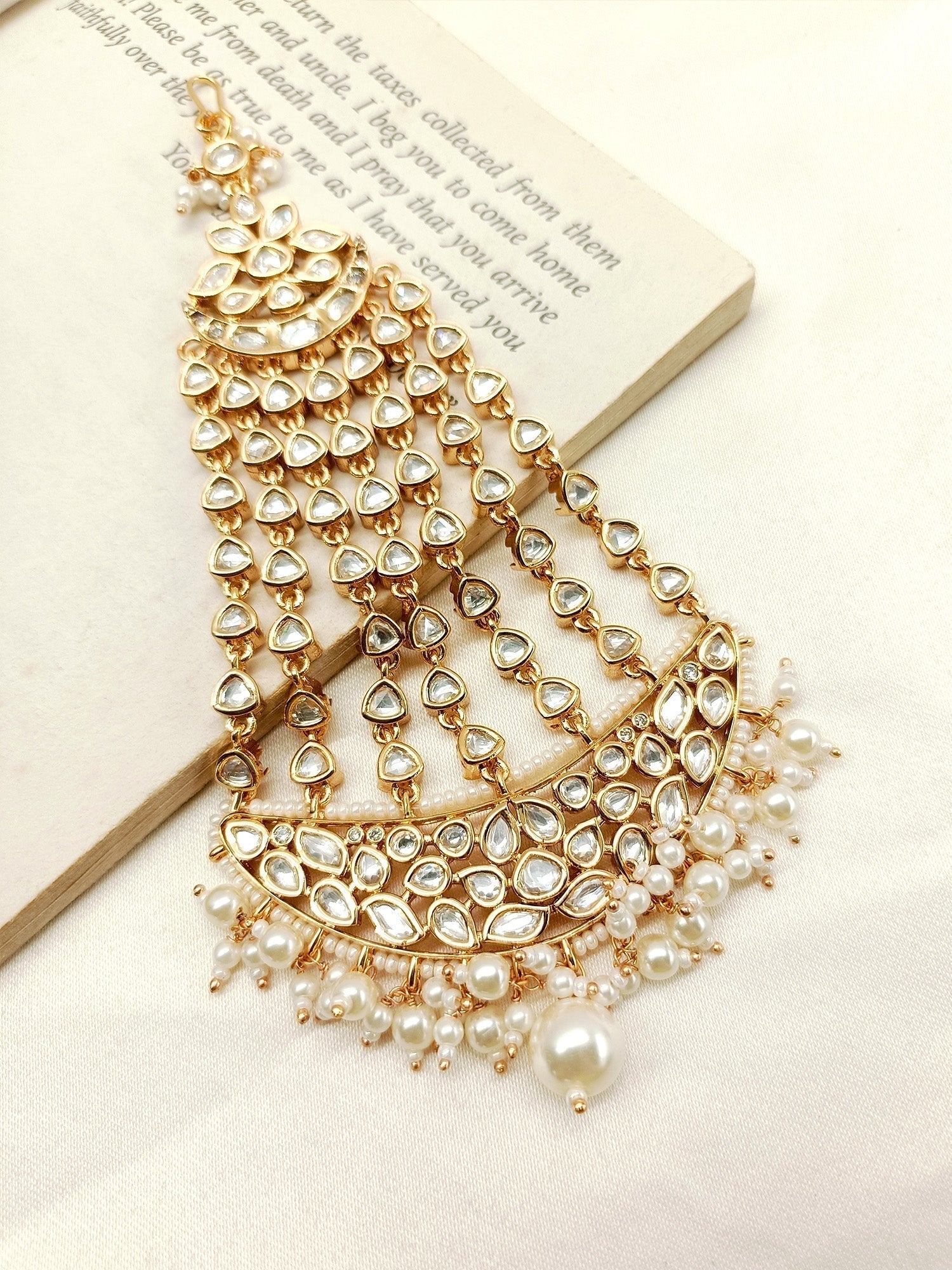 Tisya White Kundan Passa - qivii