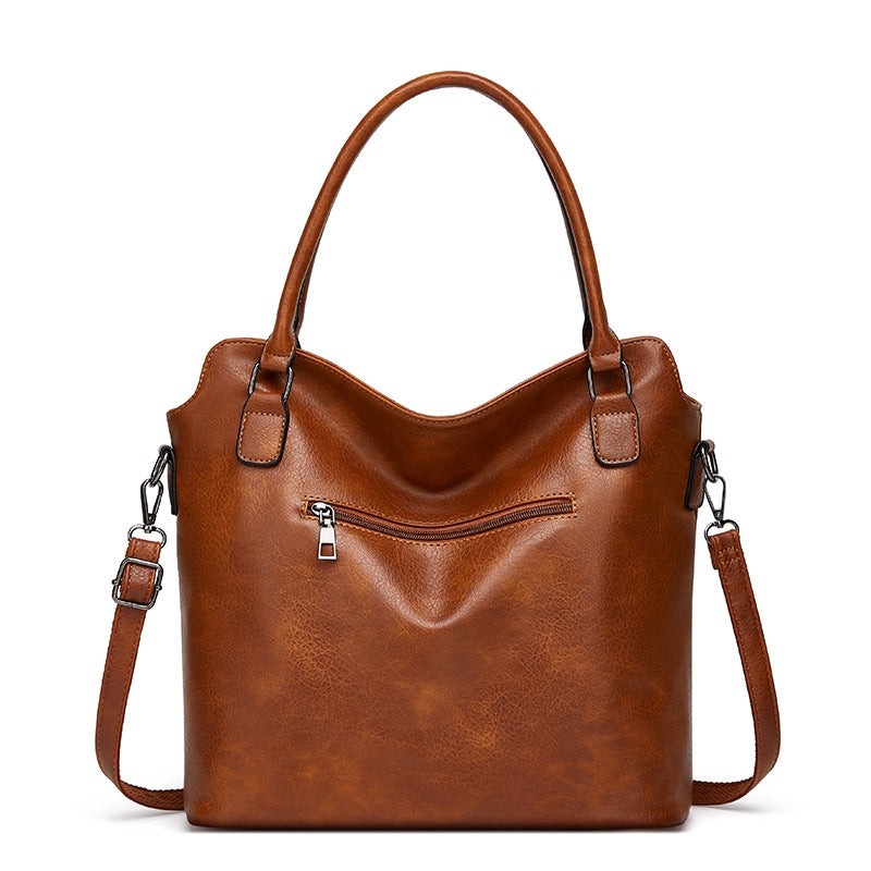 Ounamei Plaid Carry-All Hobo Tote Bag with Pouch for Women | PU Leather & Canvas Large-Capacity Shoulder & Crossbody Bag for Daily Use