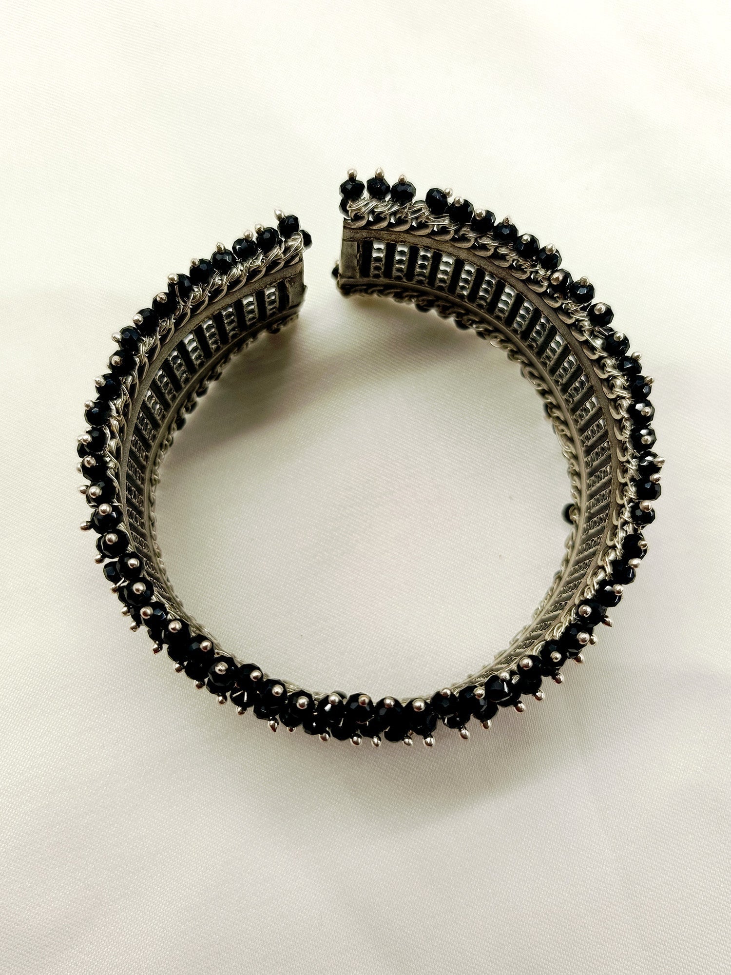 Saagnika Black Oxidized Kada - qivii