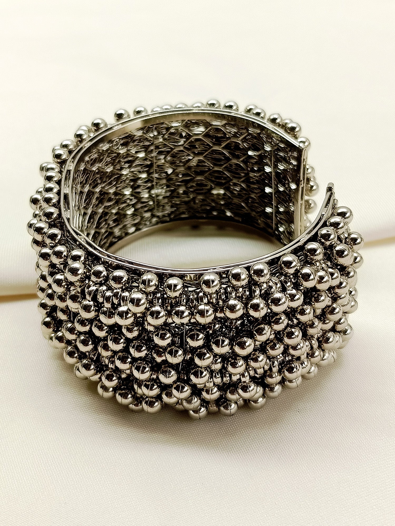 Indupriya Silver Oxidized Bracelet