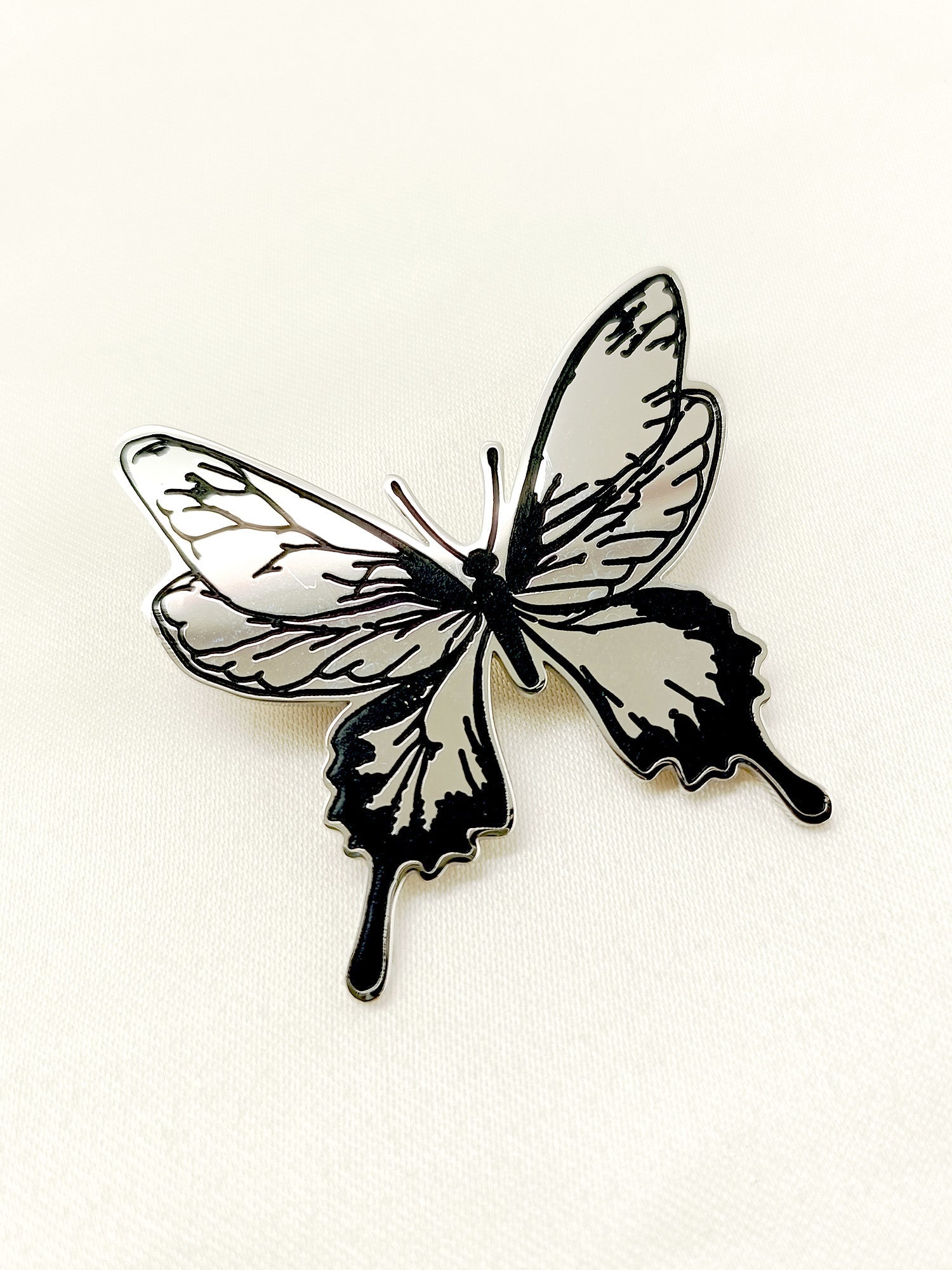 Tabassum Silver Butterfly Men's Brooch