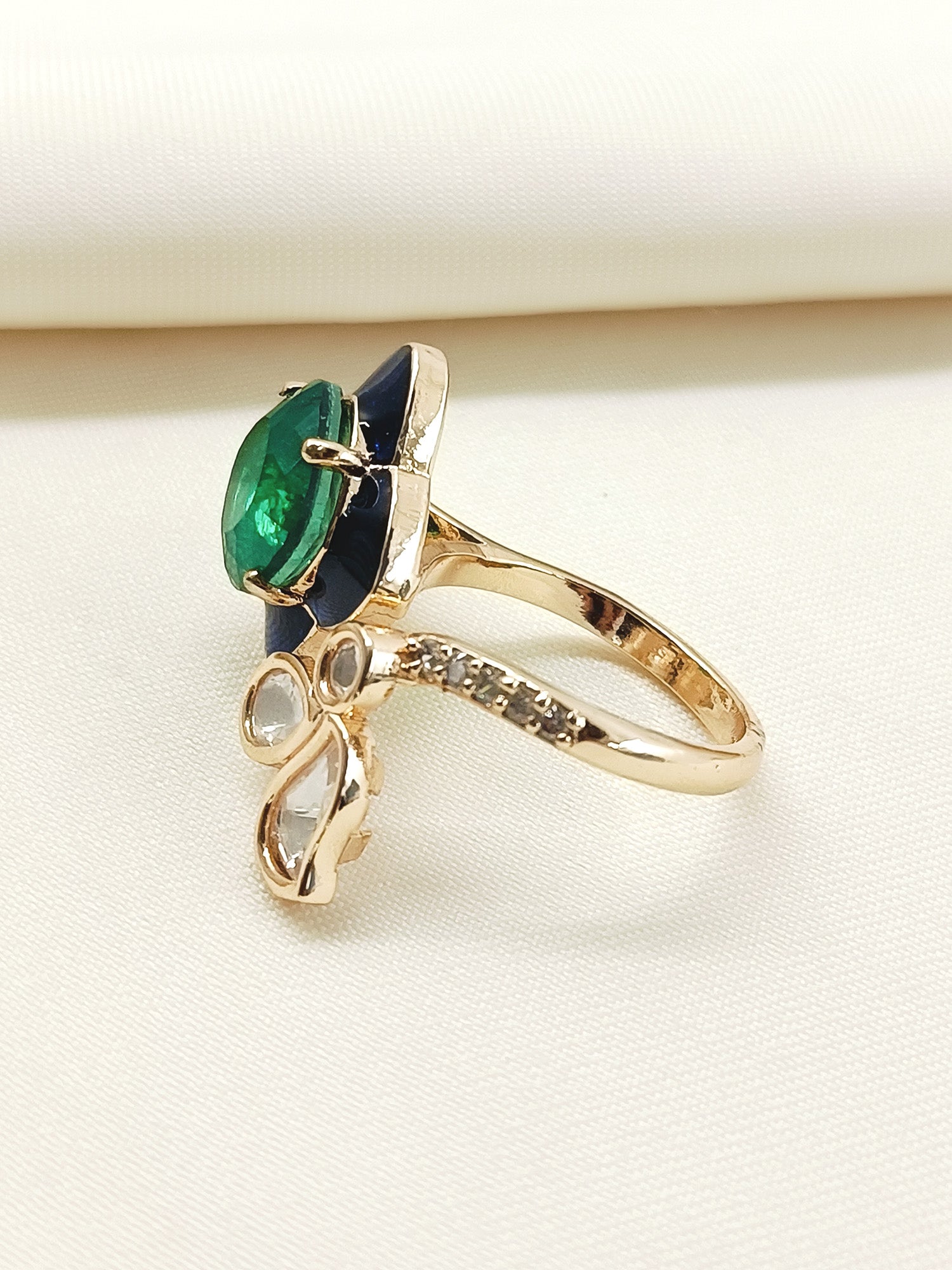 Tanirika Multi Colour Kundan Finger Ring