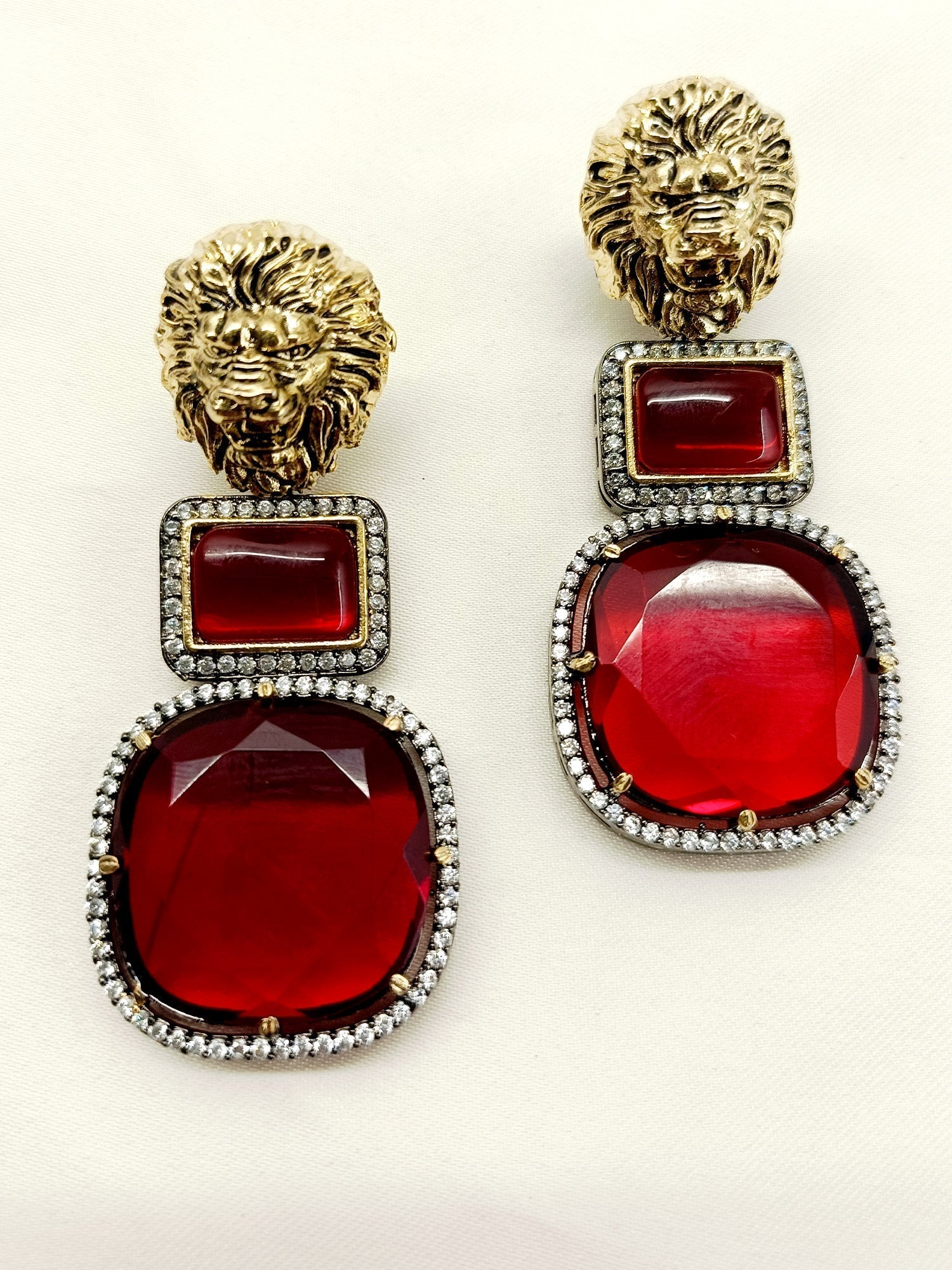 Timeless Amaris Maroon Victorian Earrings perfect for any occasion