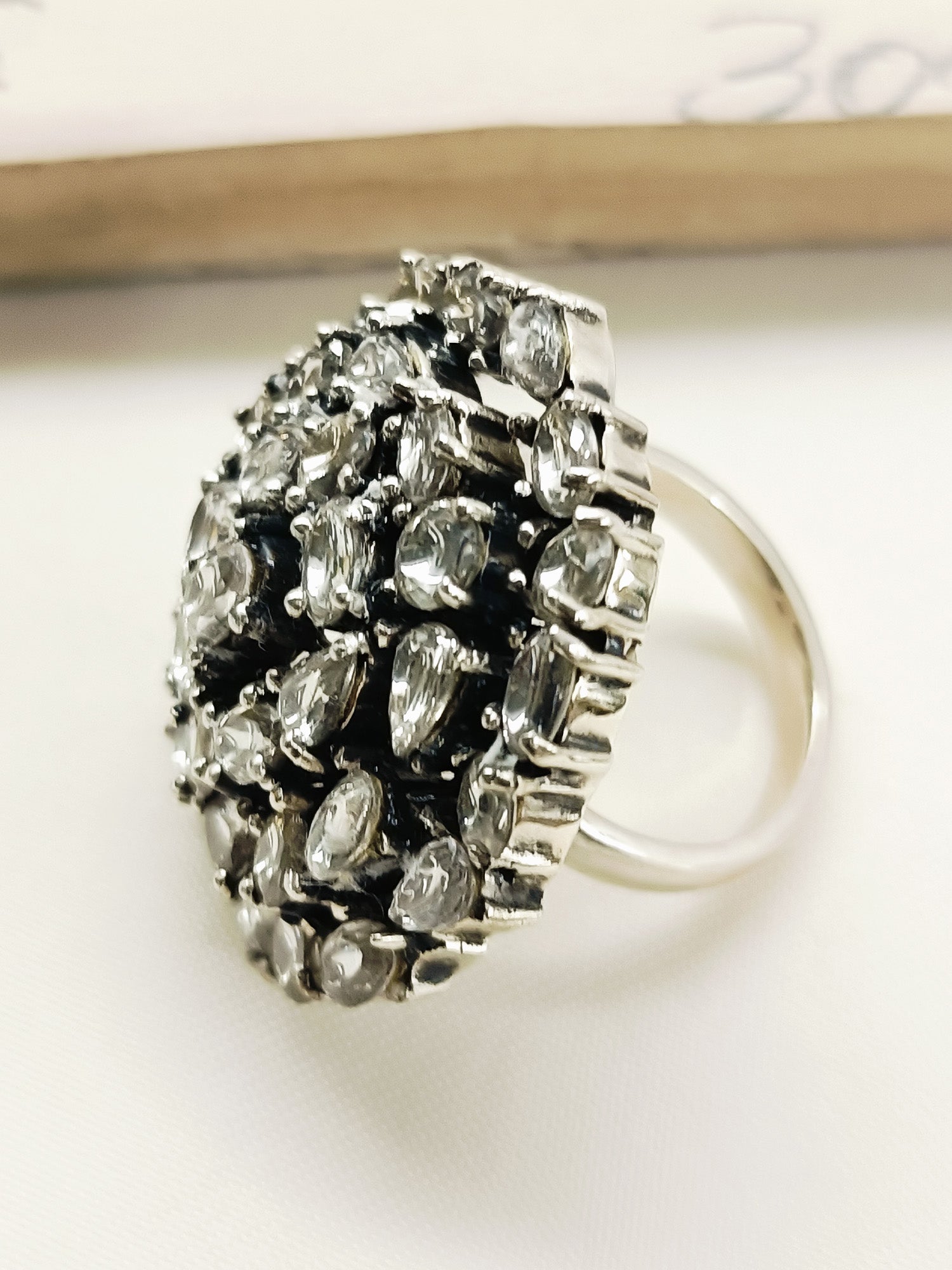 Kiansha 92.5 Silver Moissonite Finger Ring