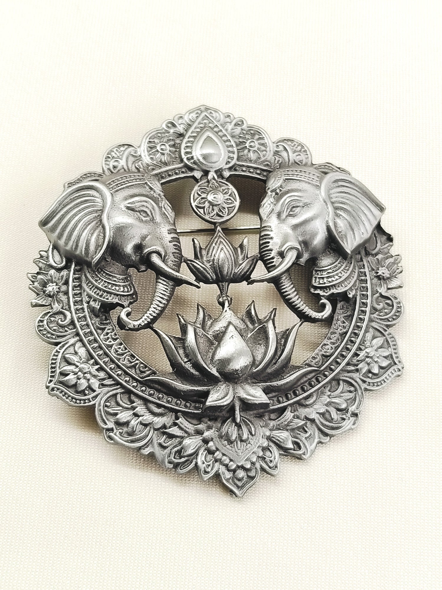 Sharad Grey Elephant Men's Brooch