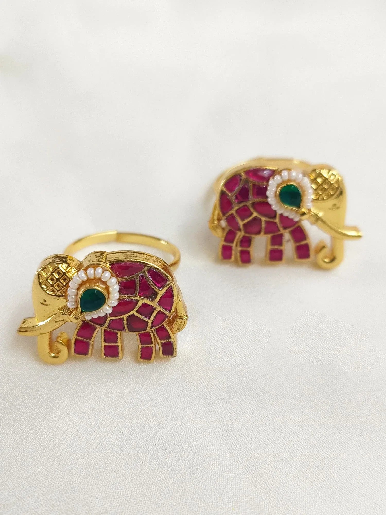 Sienna M & G Elephant Kundan Toe Ring