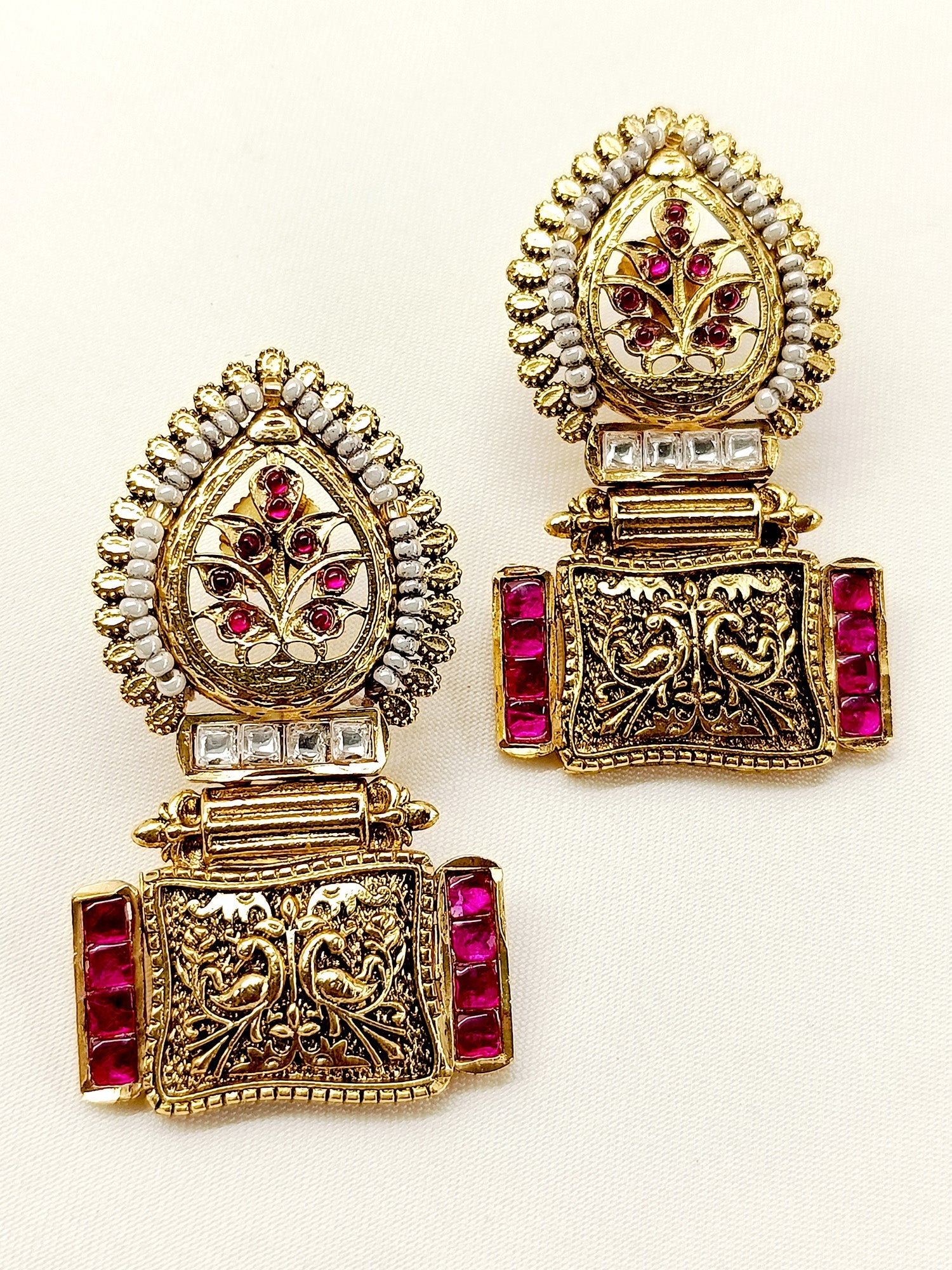 Kalash Maroon Boutique Earrings