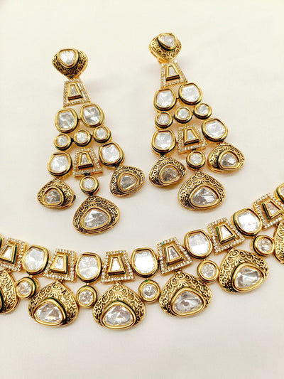 Pranjali White Kundan Necklace Set