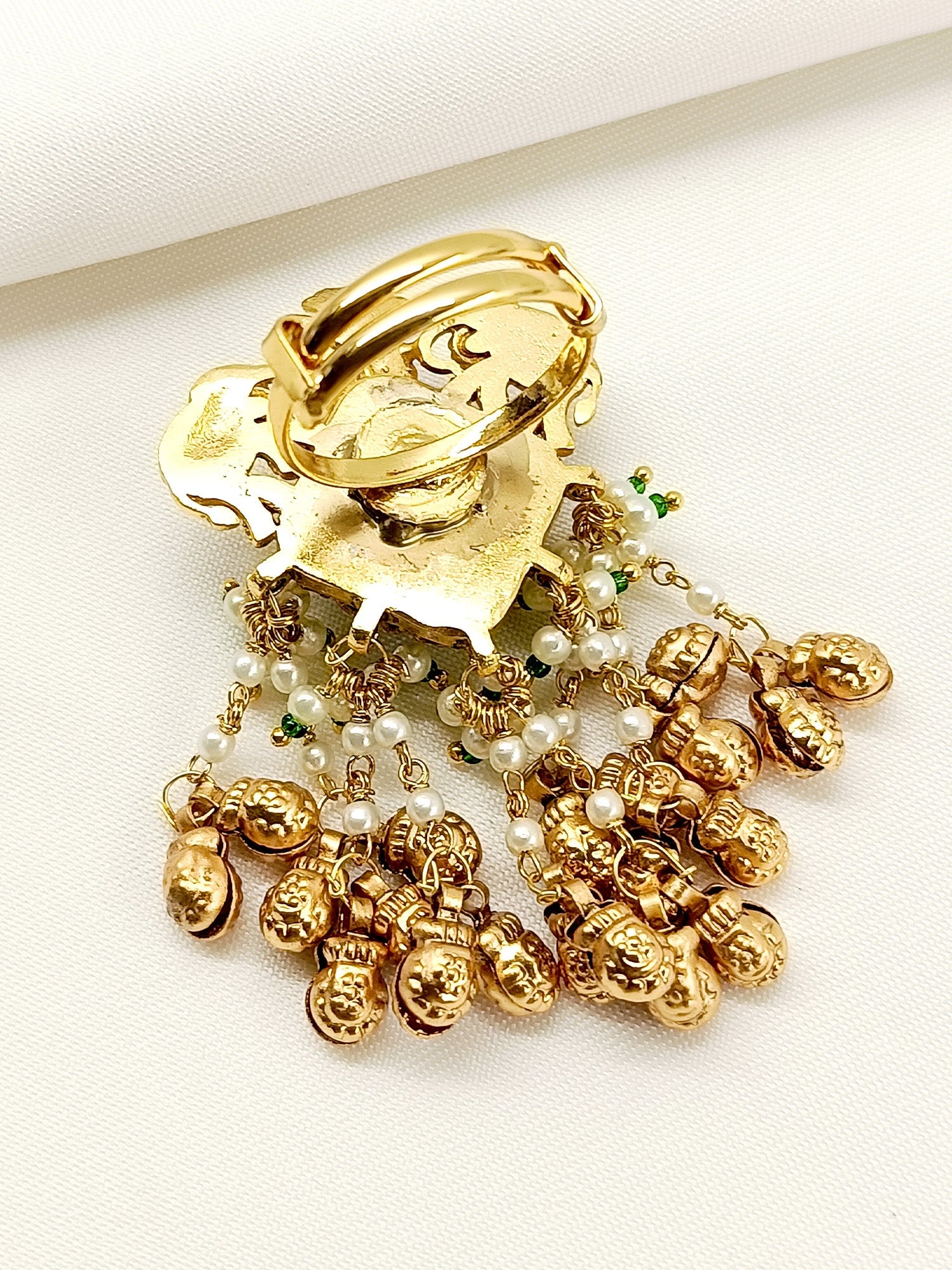 Asmee R & G Kundan Finger Ring