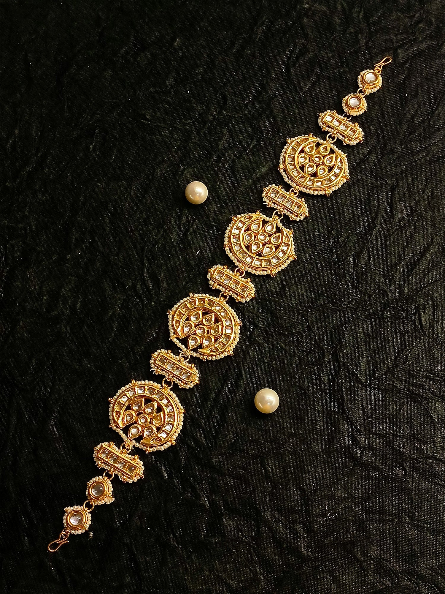 Dhani Broad Kundan Sheeshpatti