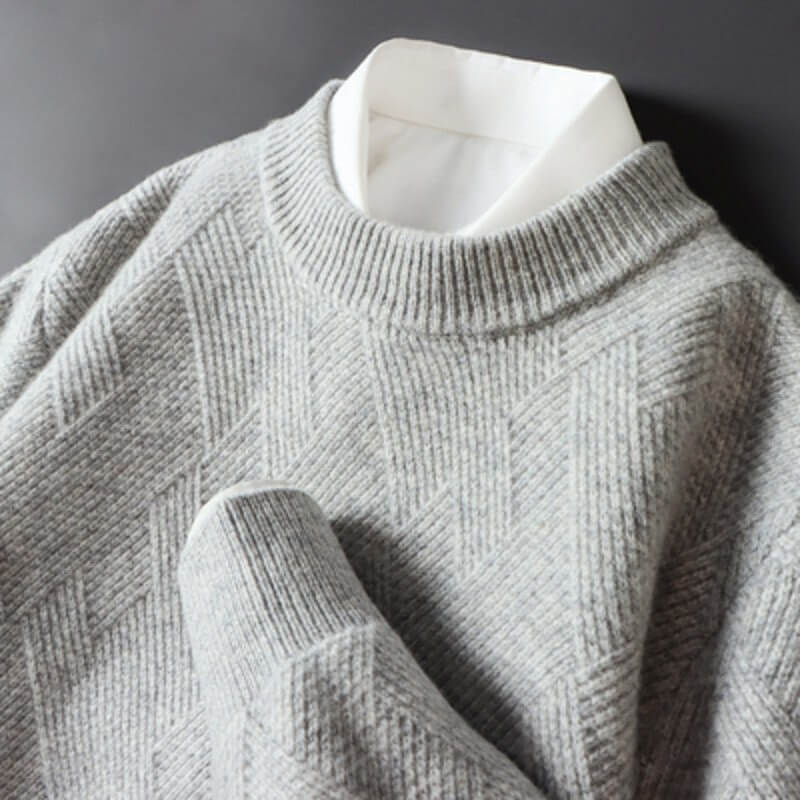 Giovanni Jacquard Cashmere Sweater - By Qivii