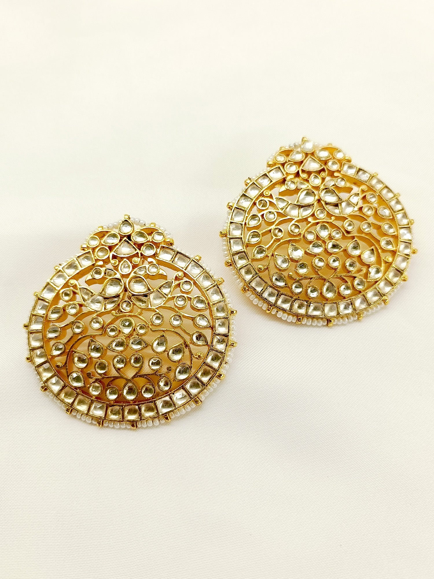 Anuja White kundan Tops