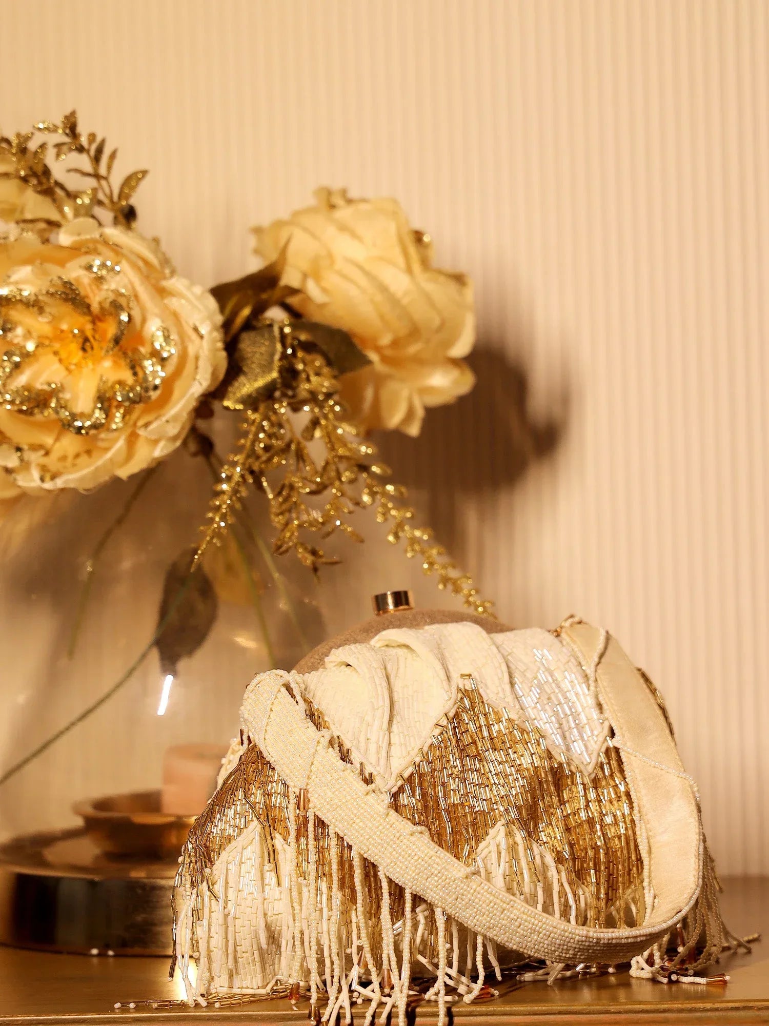 Shezana Cream Potli Bag