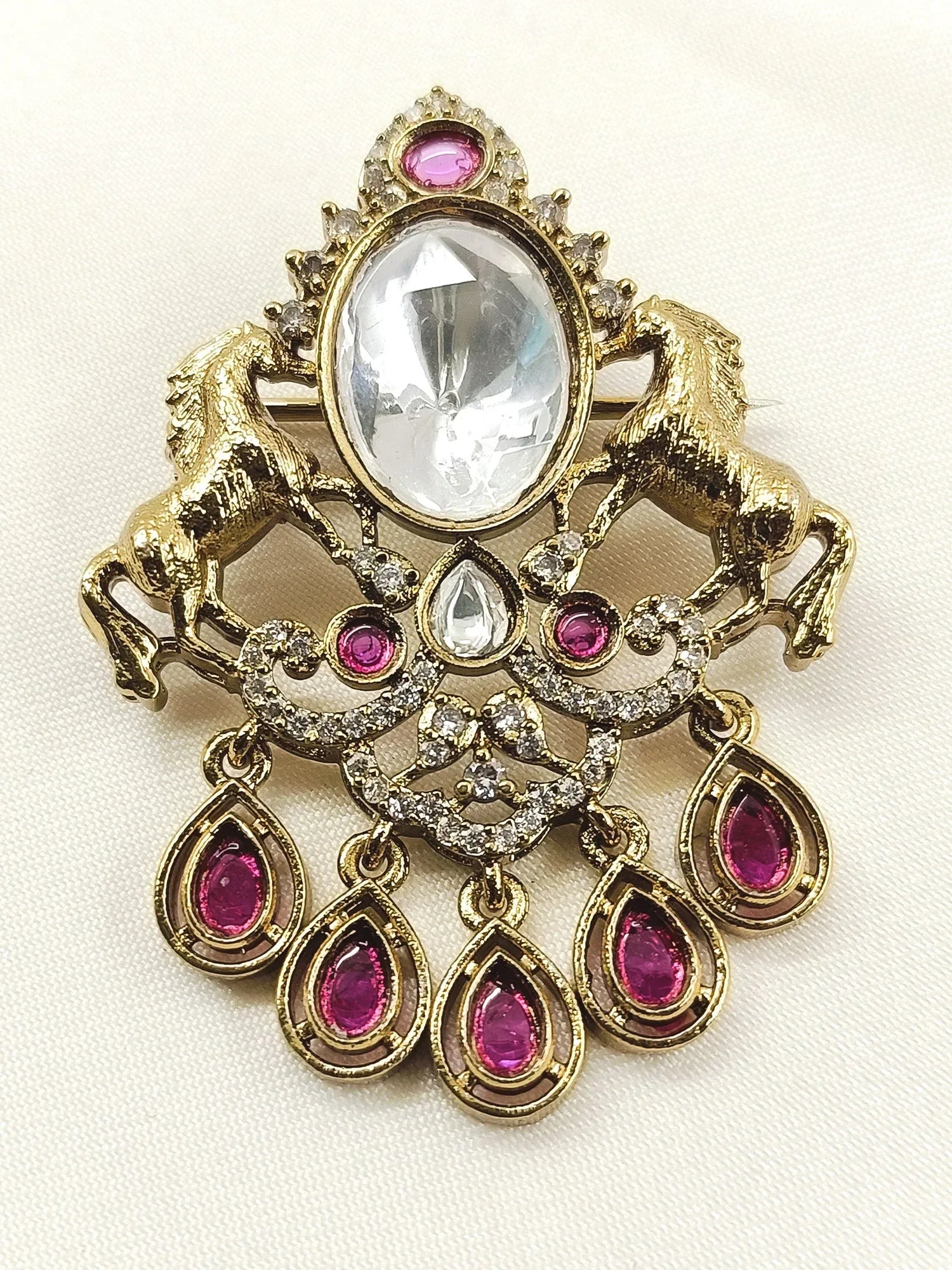 Divyansh Ruby Men's Brooch