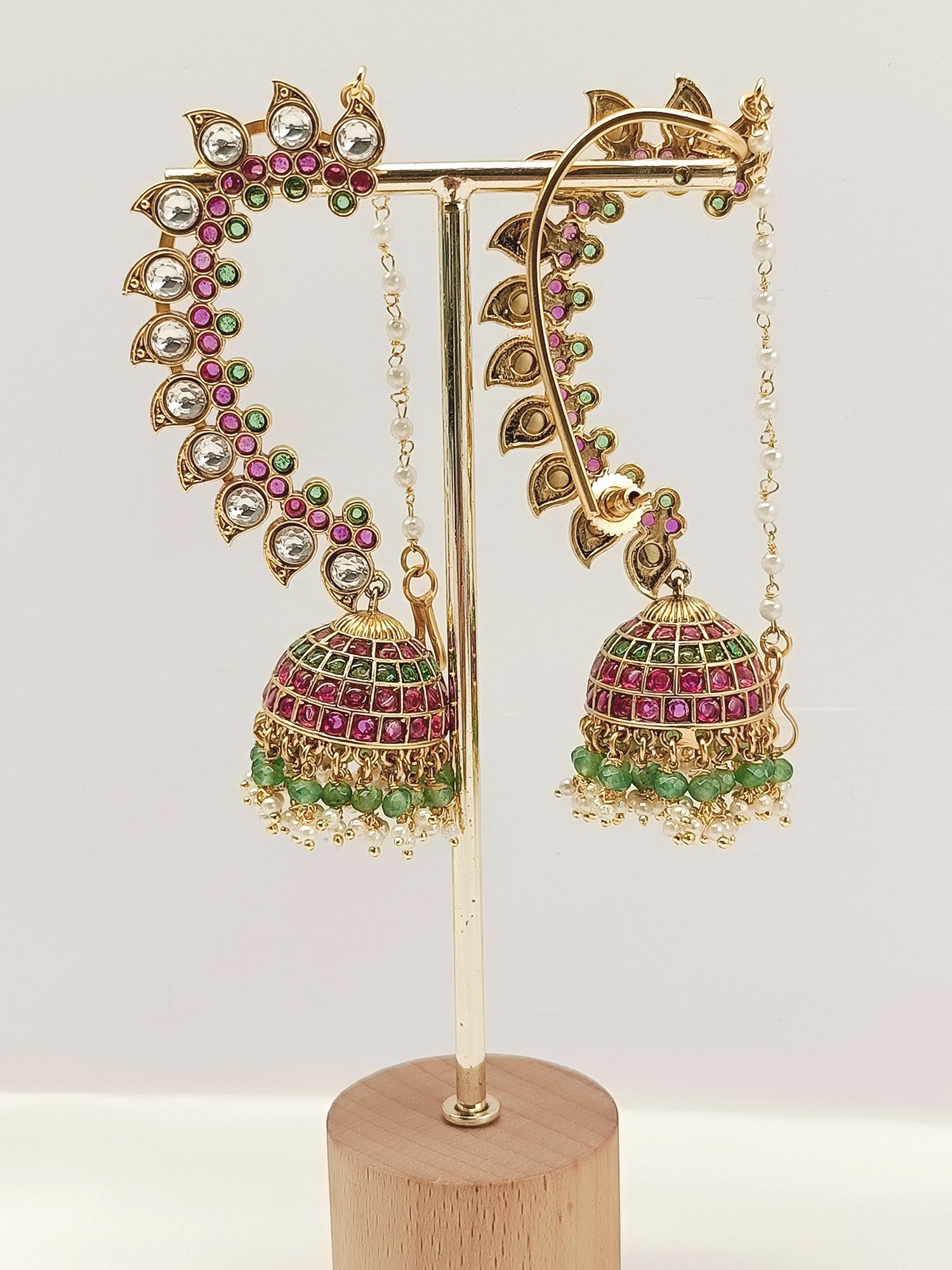 Krishna R&G Kundan Jhumki With Chain