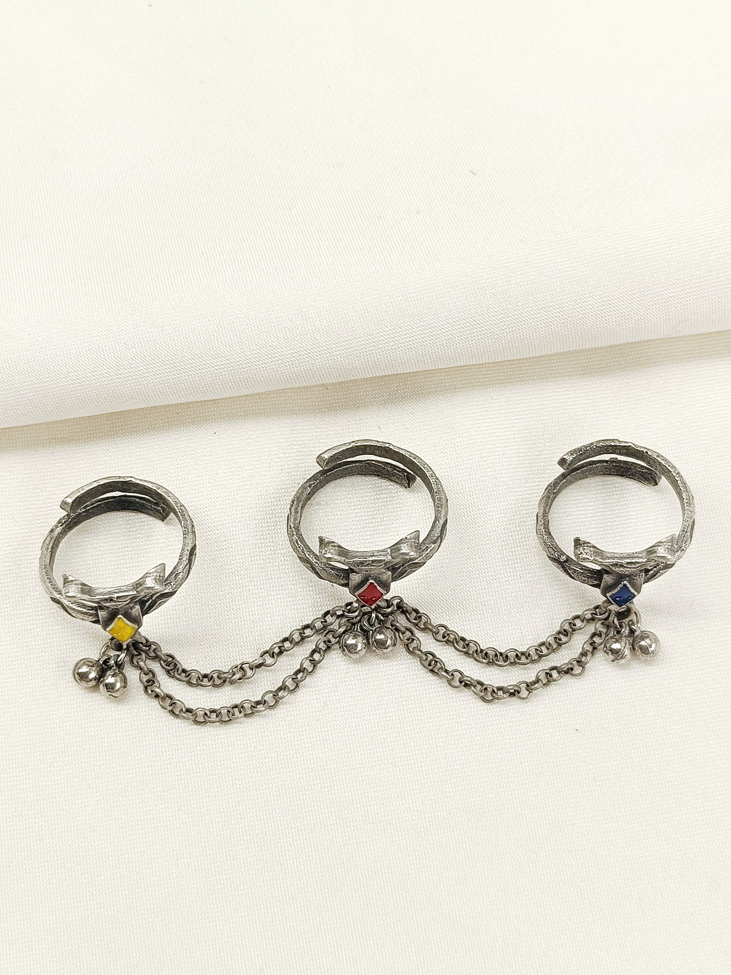 Fritha Multi Colour Oxidized Finger Ring