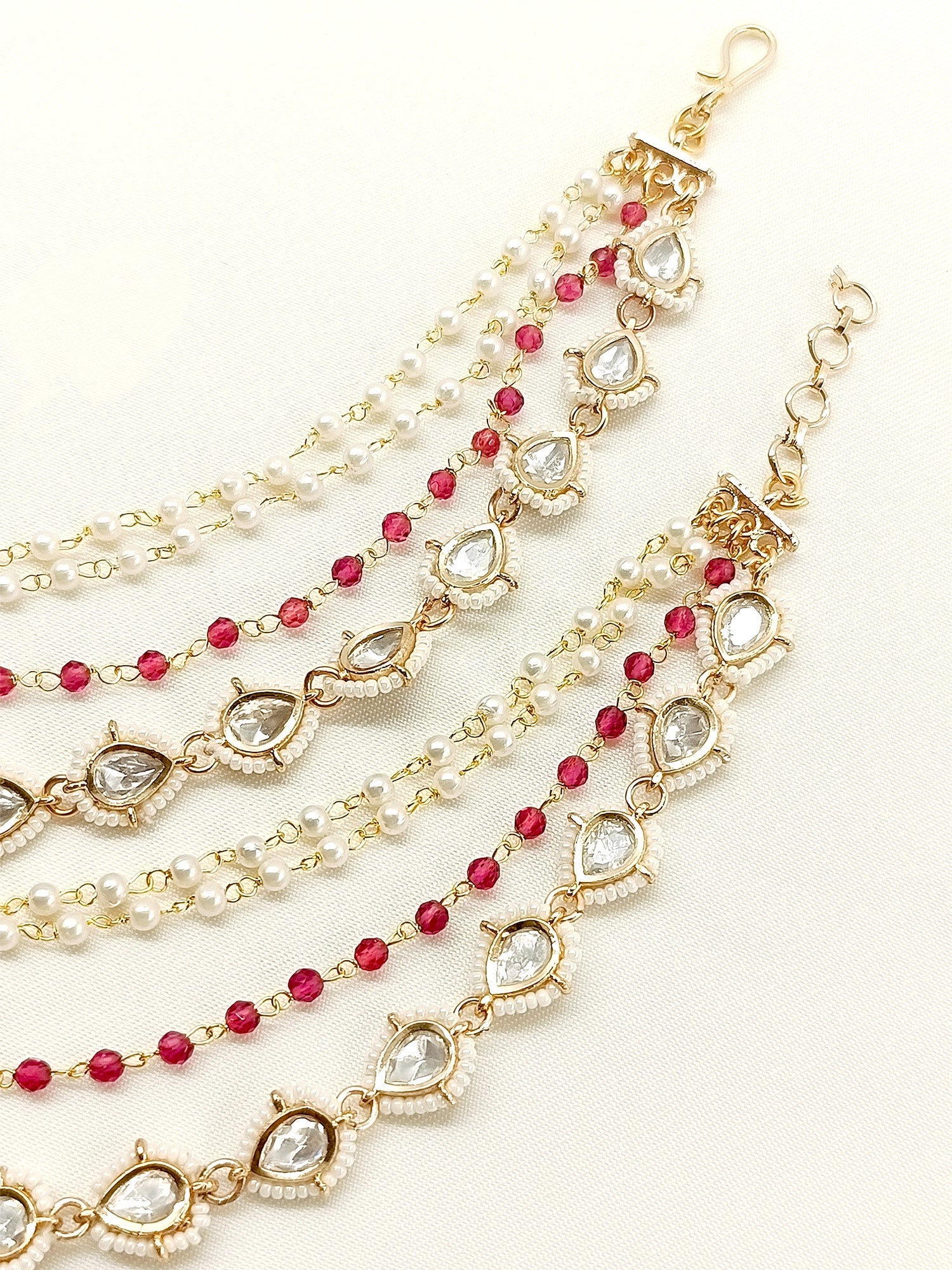 Gautami Majenta Traditional Ear Chain.