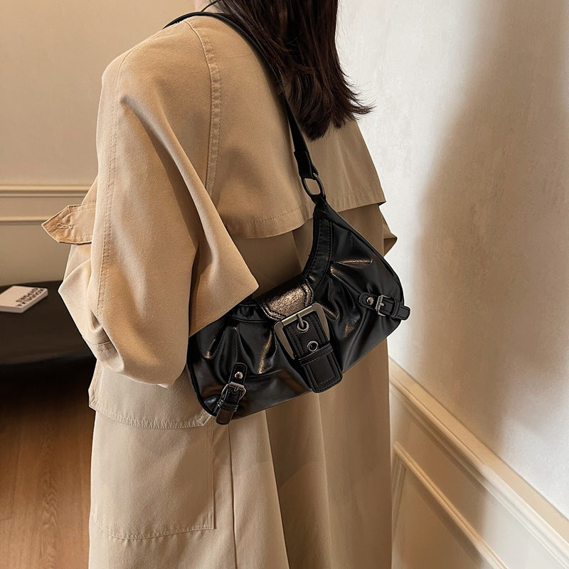 Women's Terra Siren Hobo - Dual-Tone Distressed Leather Underarm Bag | Salvaged Elegance