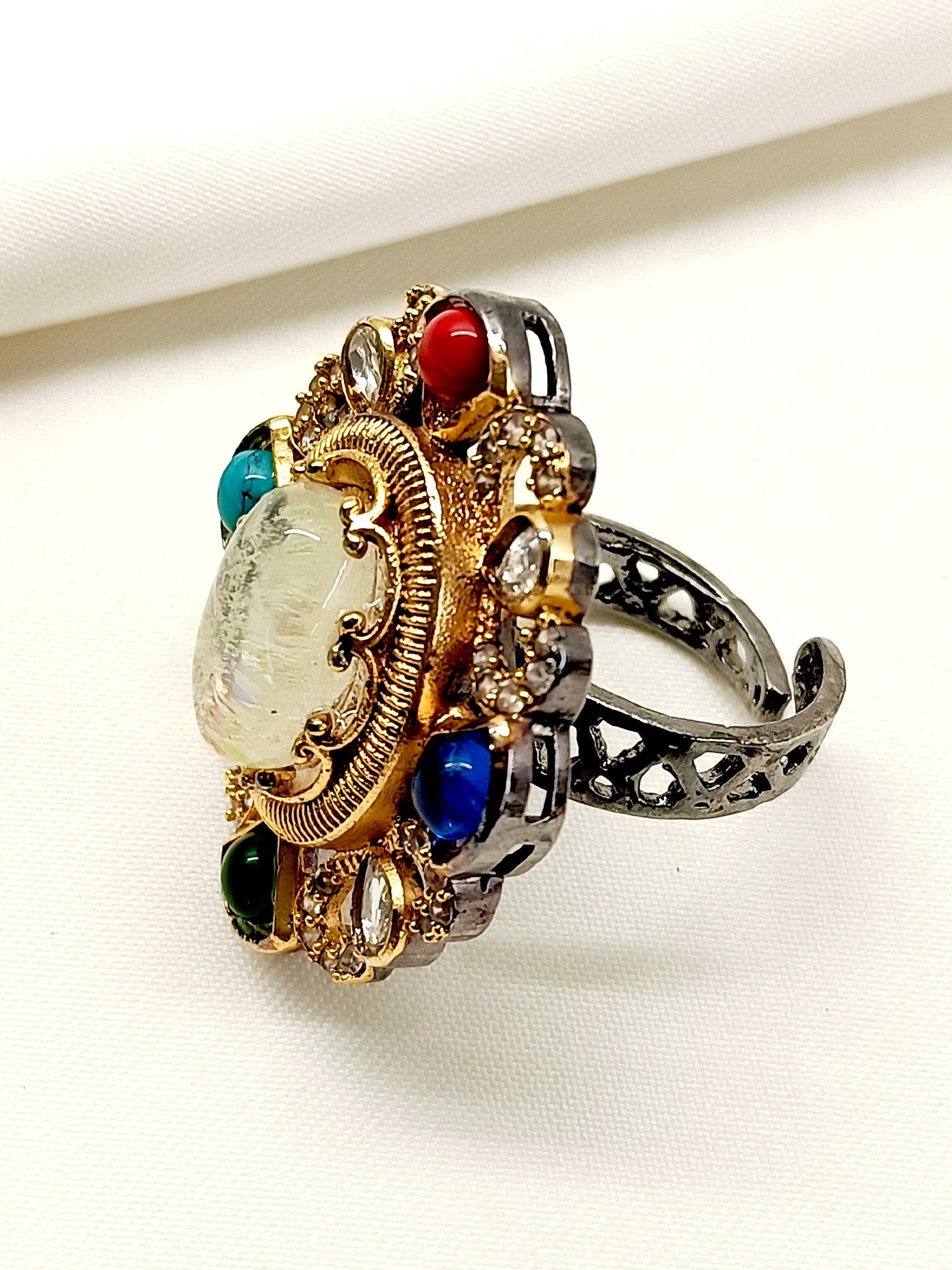 Shahida Multi Colour Boutique Finger Ring