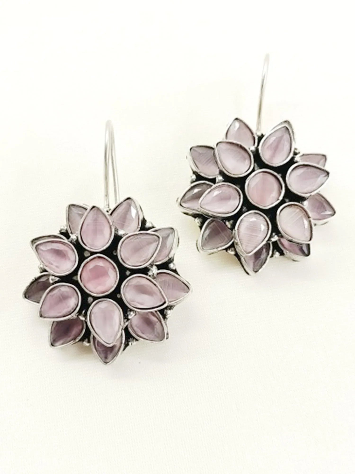 Chitrangi Baby Pink Oxidized Earring