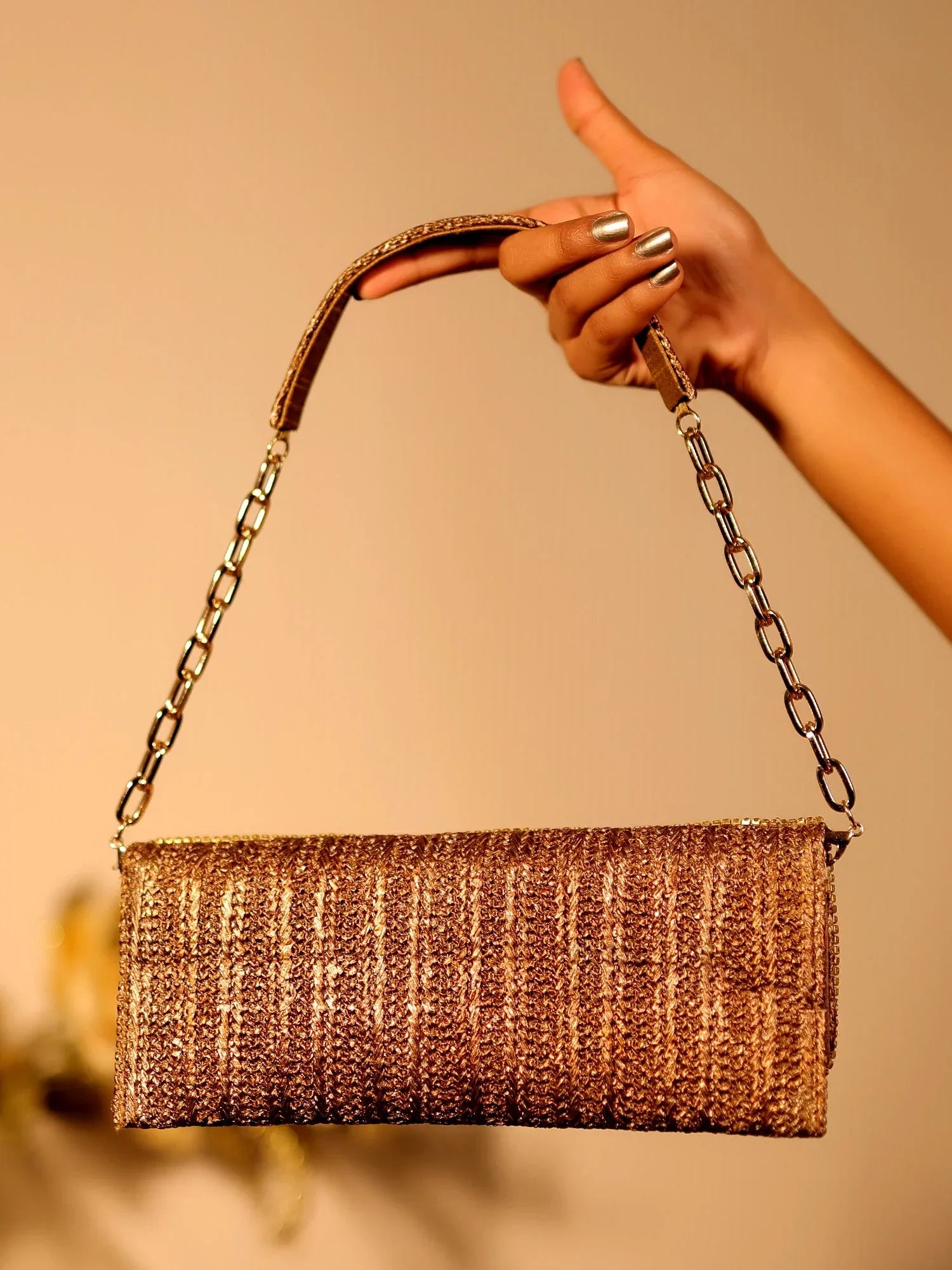 Chinmayi Golden Evening Clutch