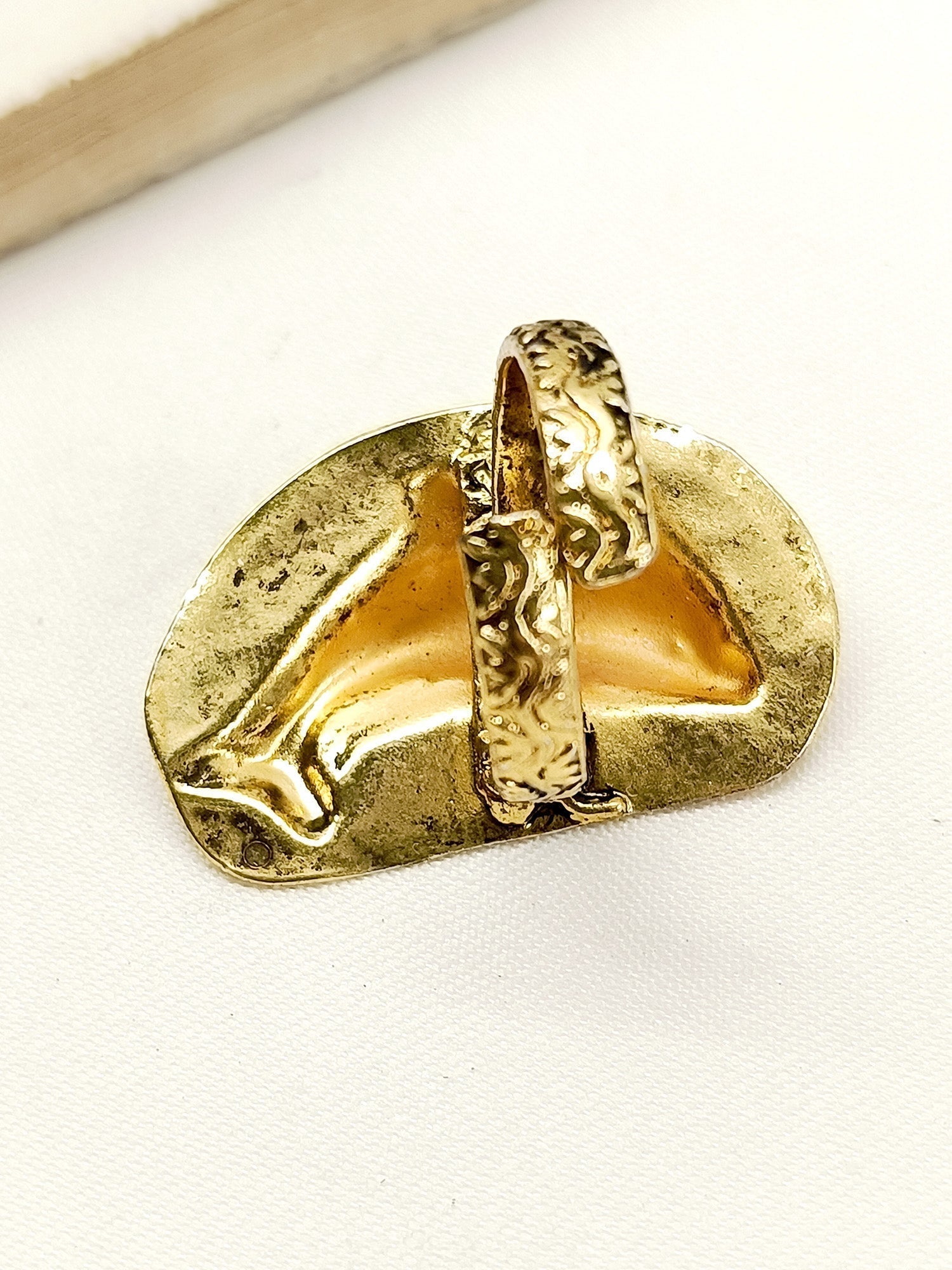 Nimisha Golden Tribal Finger Ring - qivii