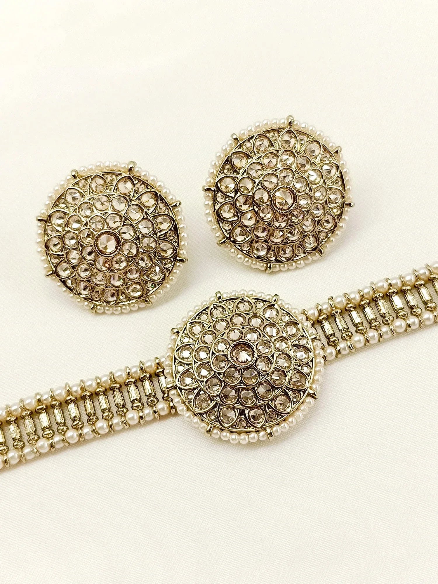 Roopavni Copper Polki Choker Set