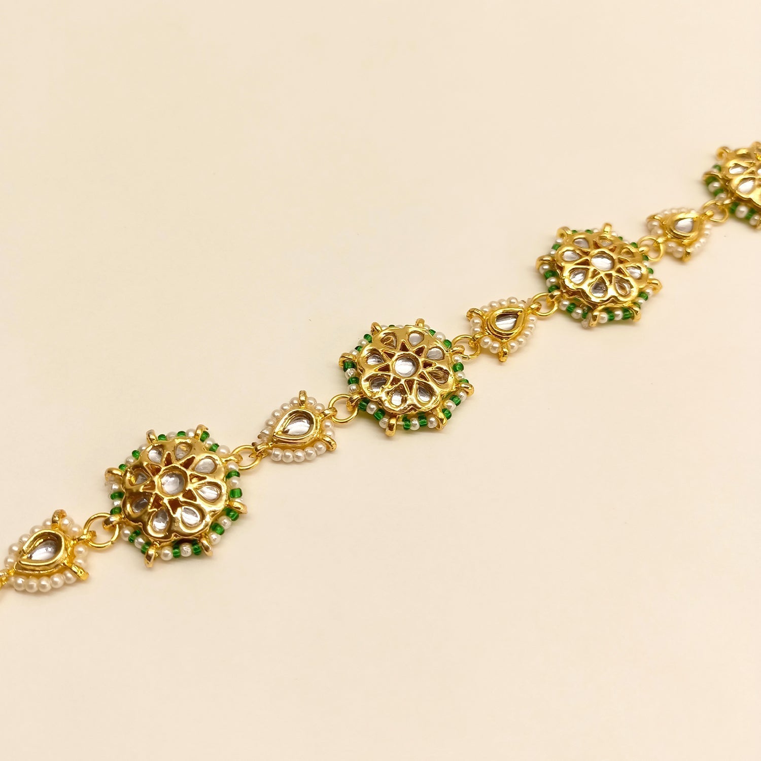 Sonali Gold Plated Kundan Sheeshpatti - qivii