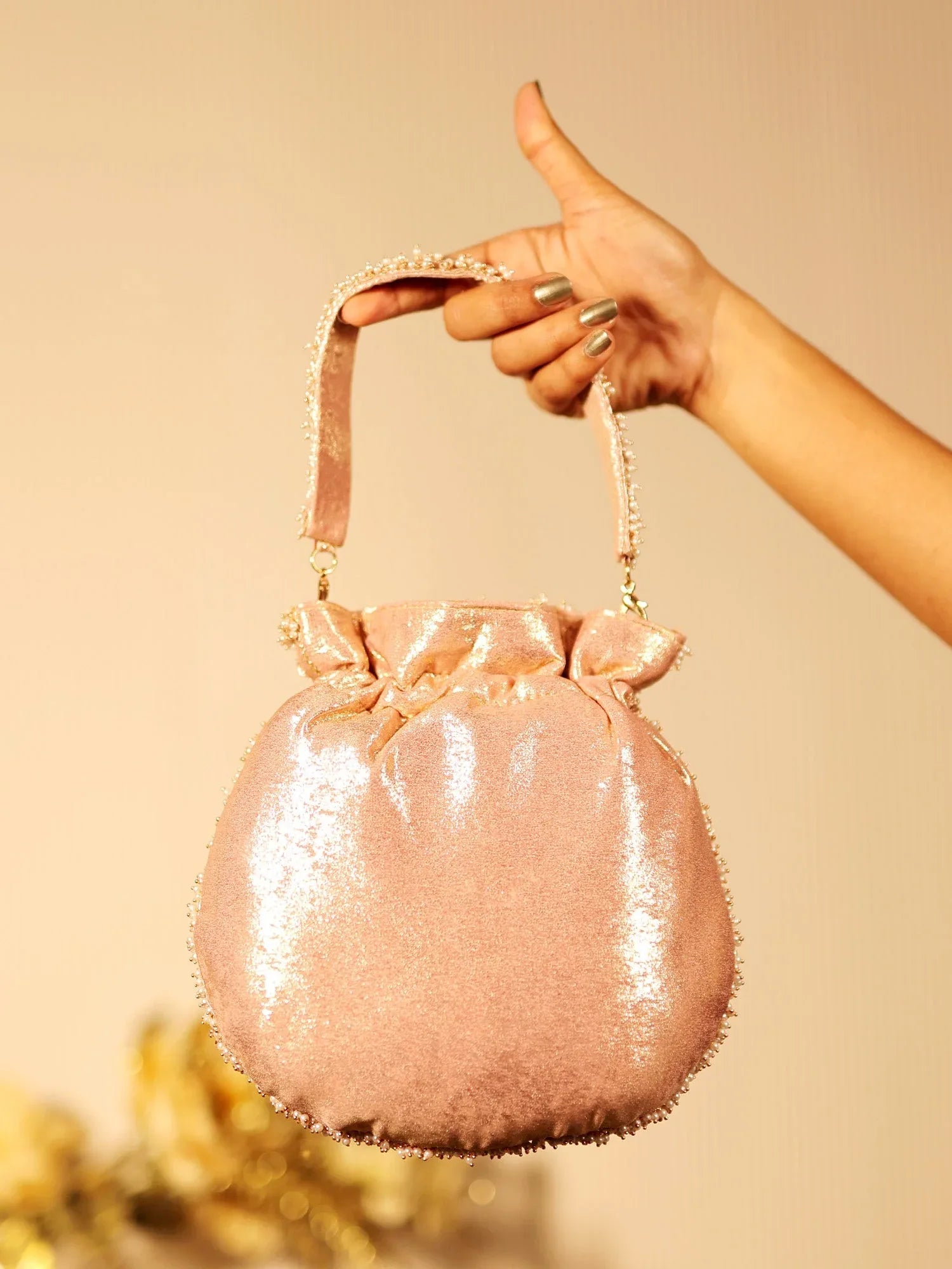 Emersyn Rose Gold Potli Bag