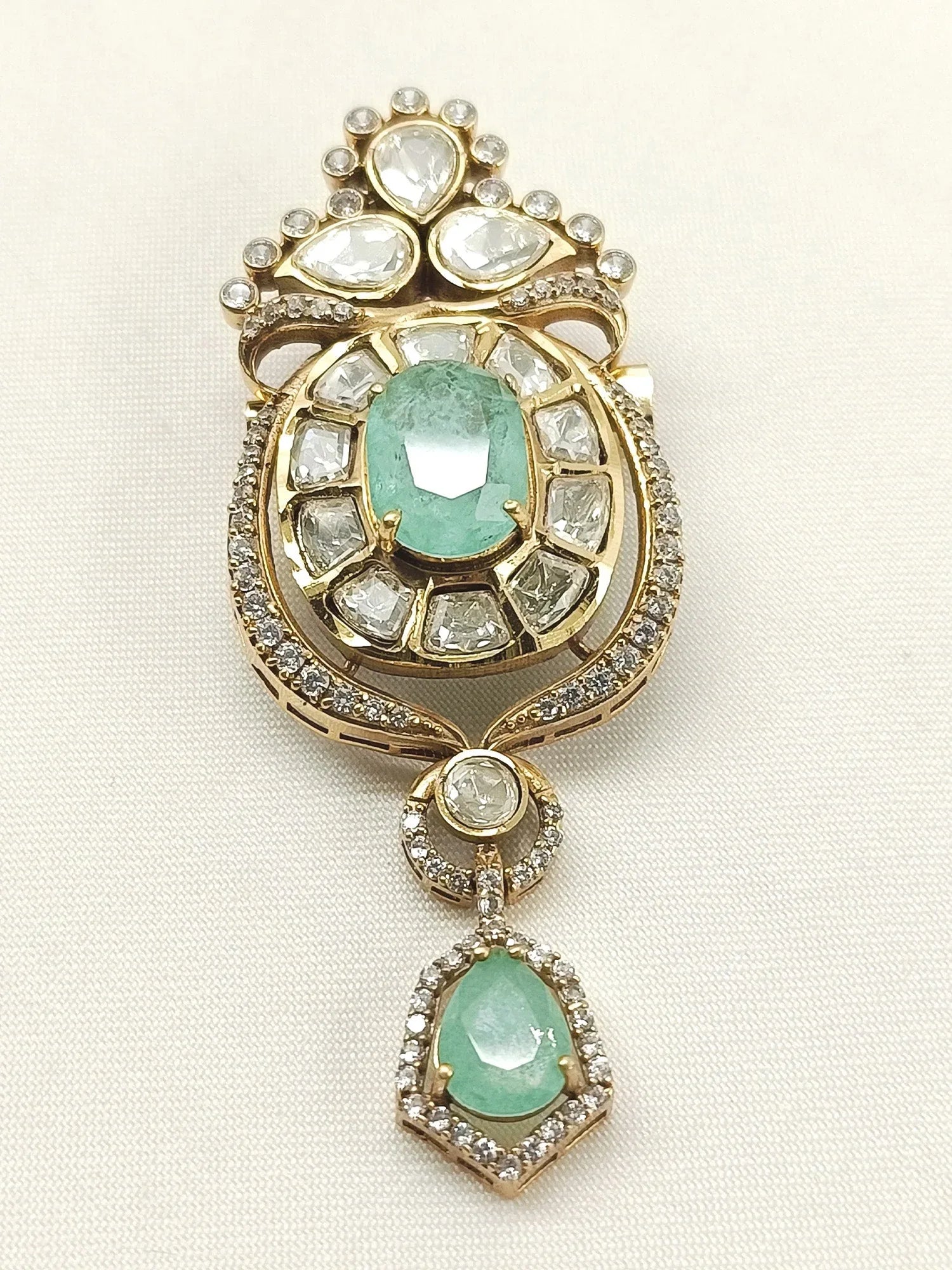 Parvesh Mint Green Men's Brooch