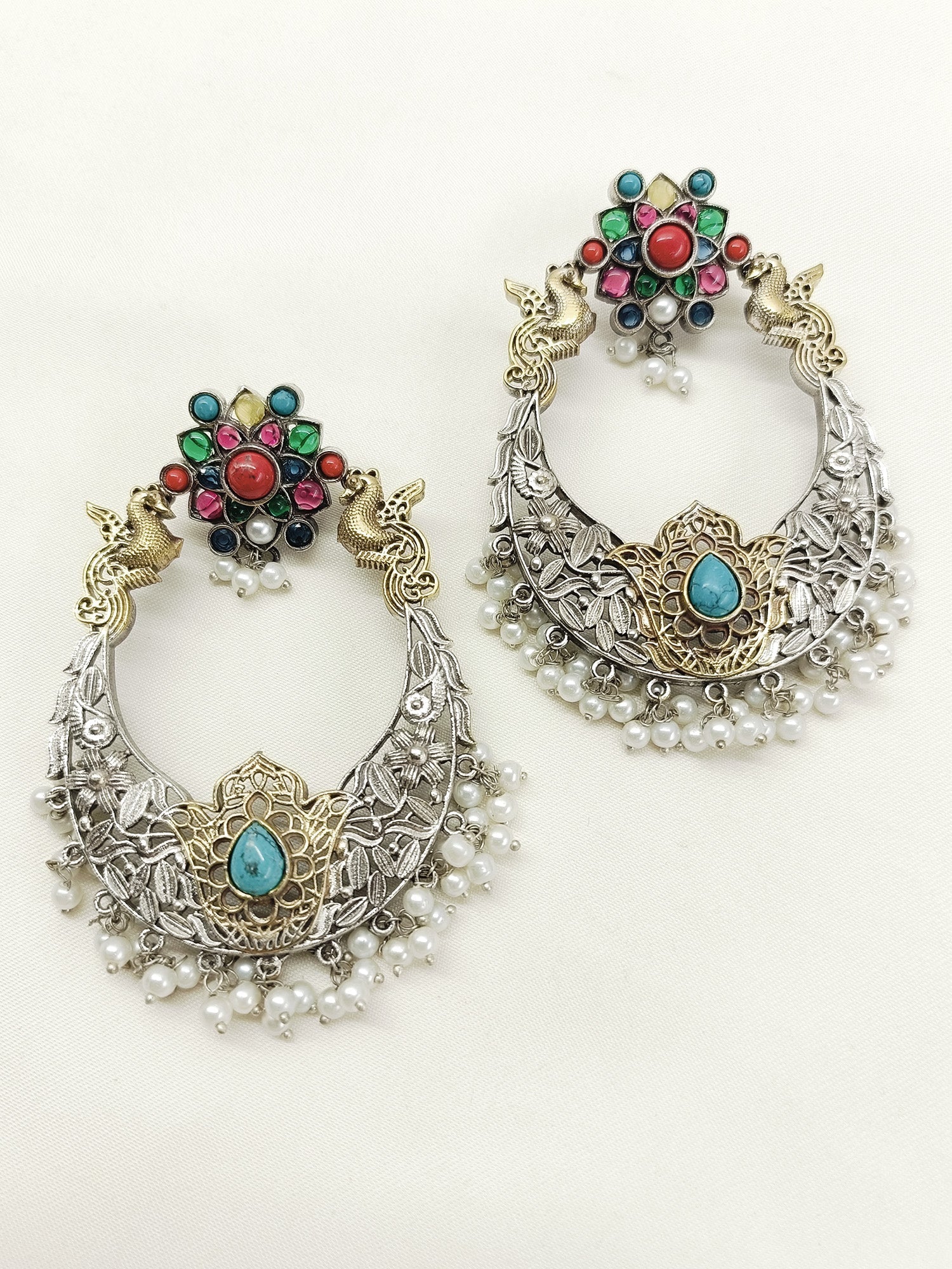 Deepali Multi Colour Oxidized Earring