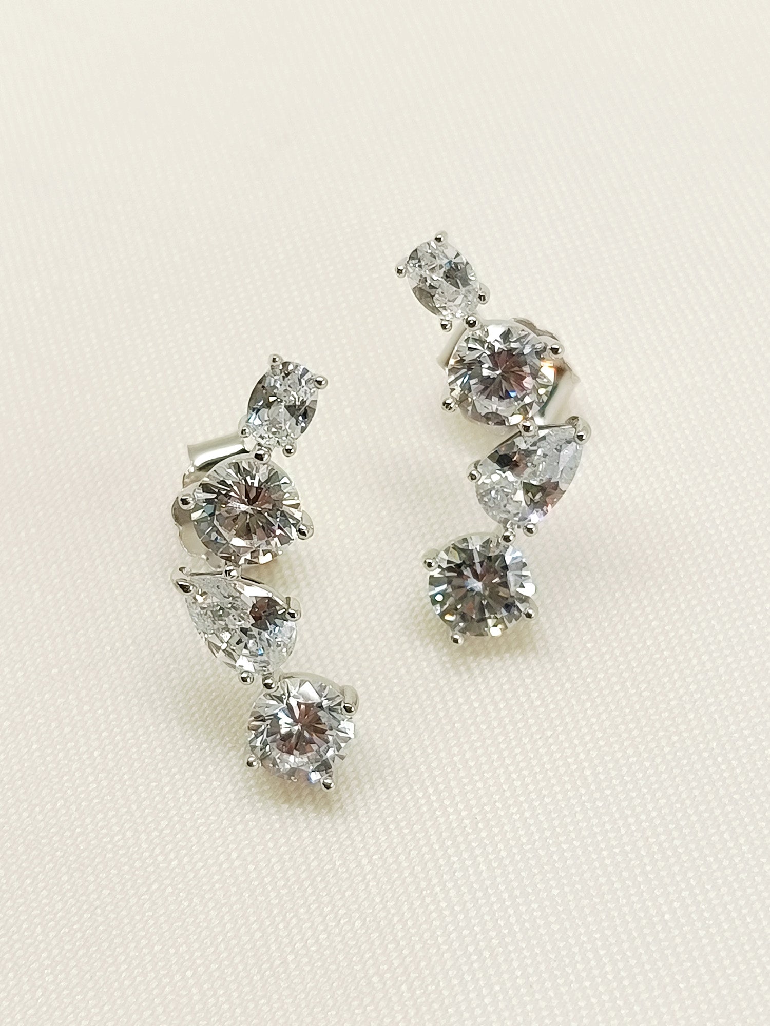 Pankhuri 92.5 Silver Swarovski Stone Tops - qivii