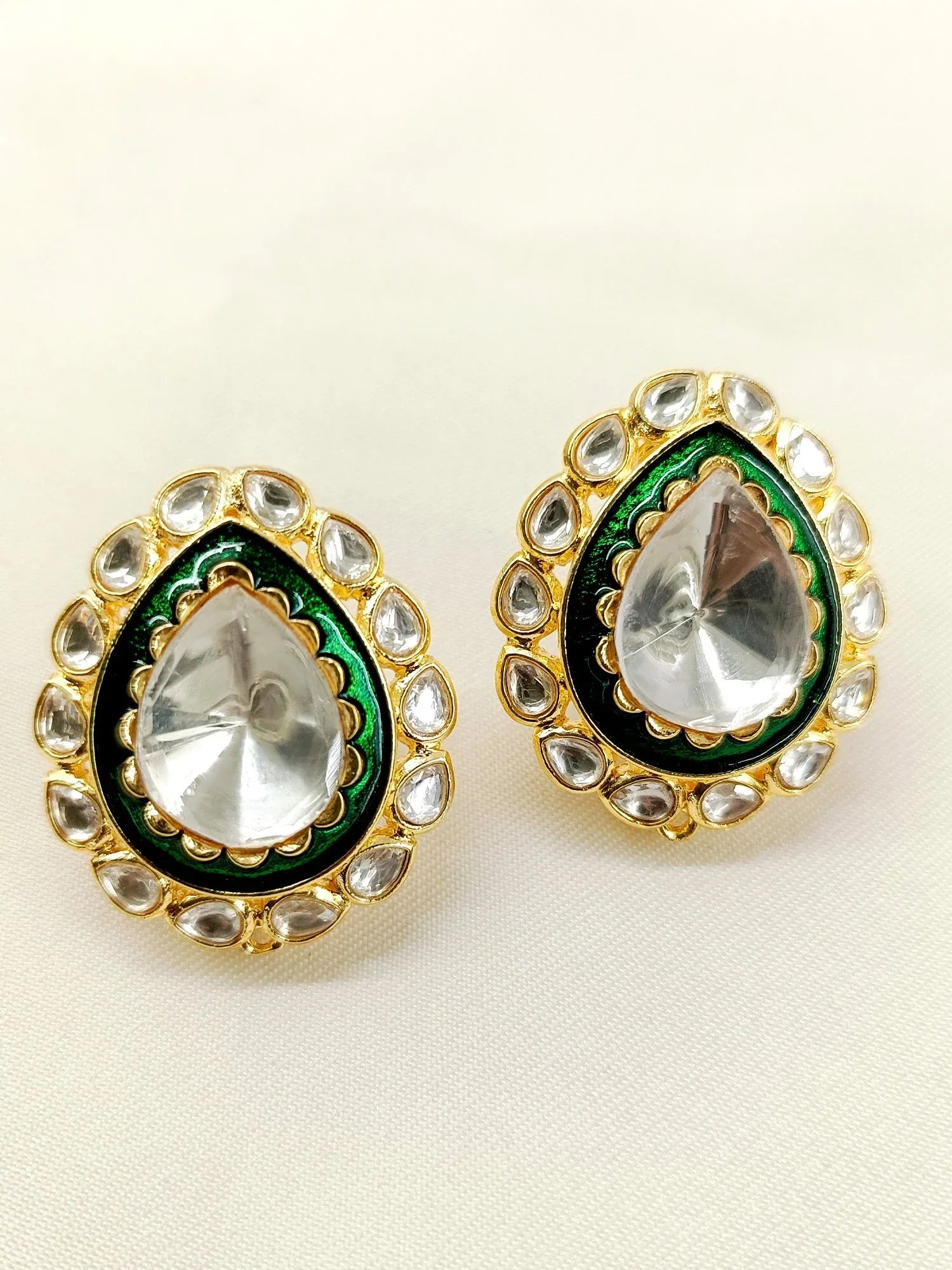 Vilina Green Kundan Tops