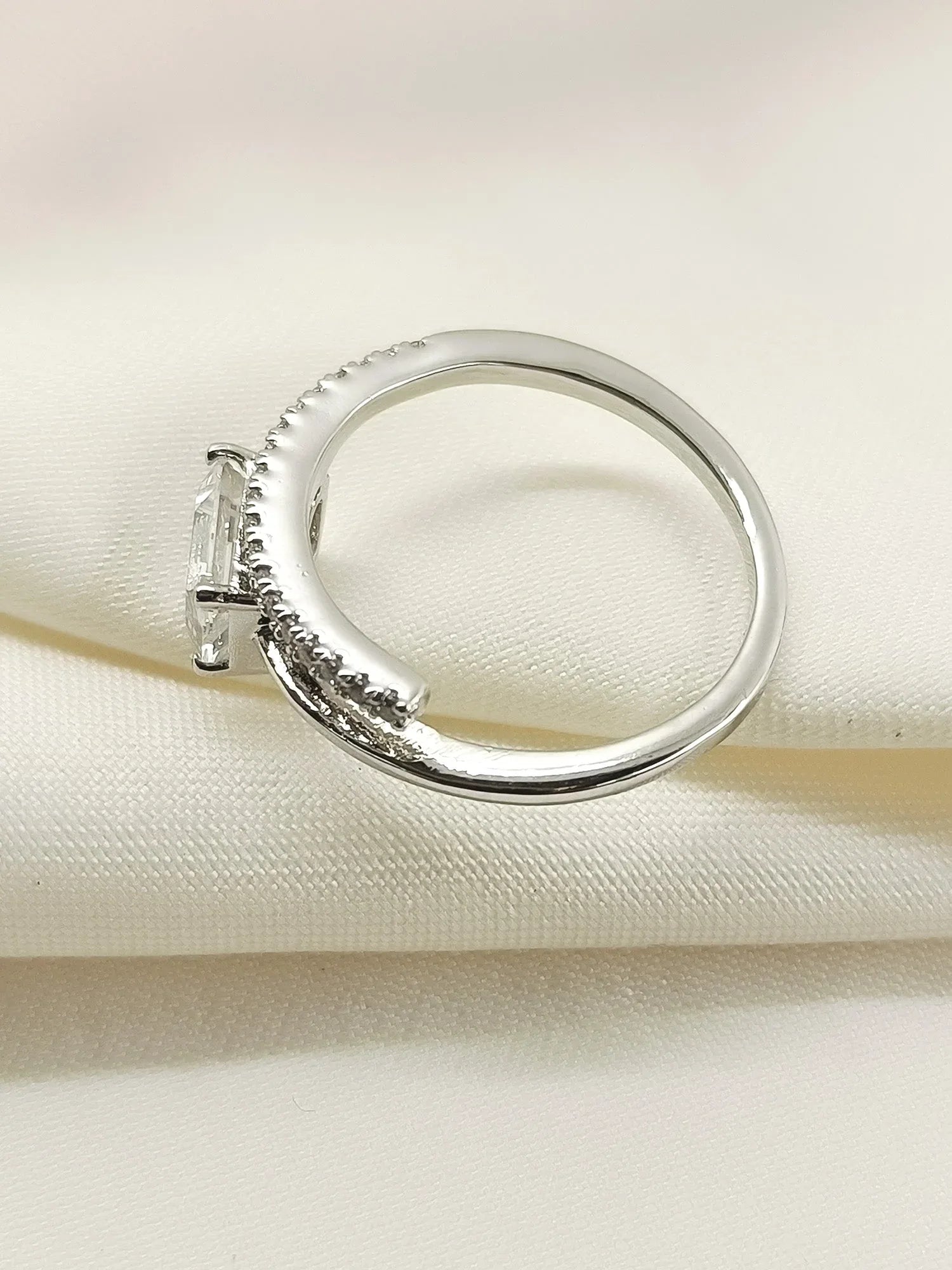 Marziya 92.5 Silver Swarovski Stone Finger Ring