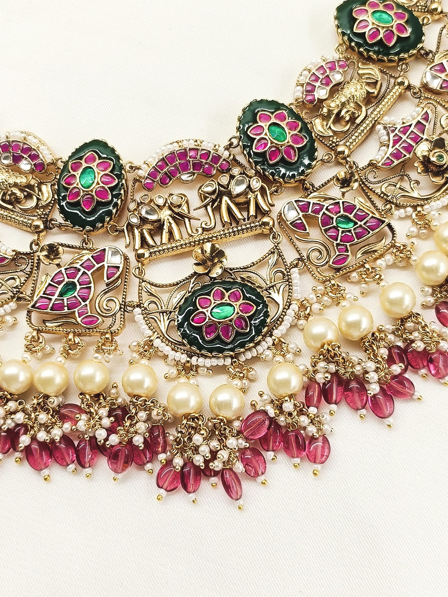 Aakanksha Multi Colour Kundan Necklace Set