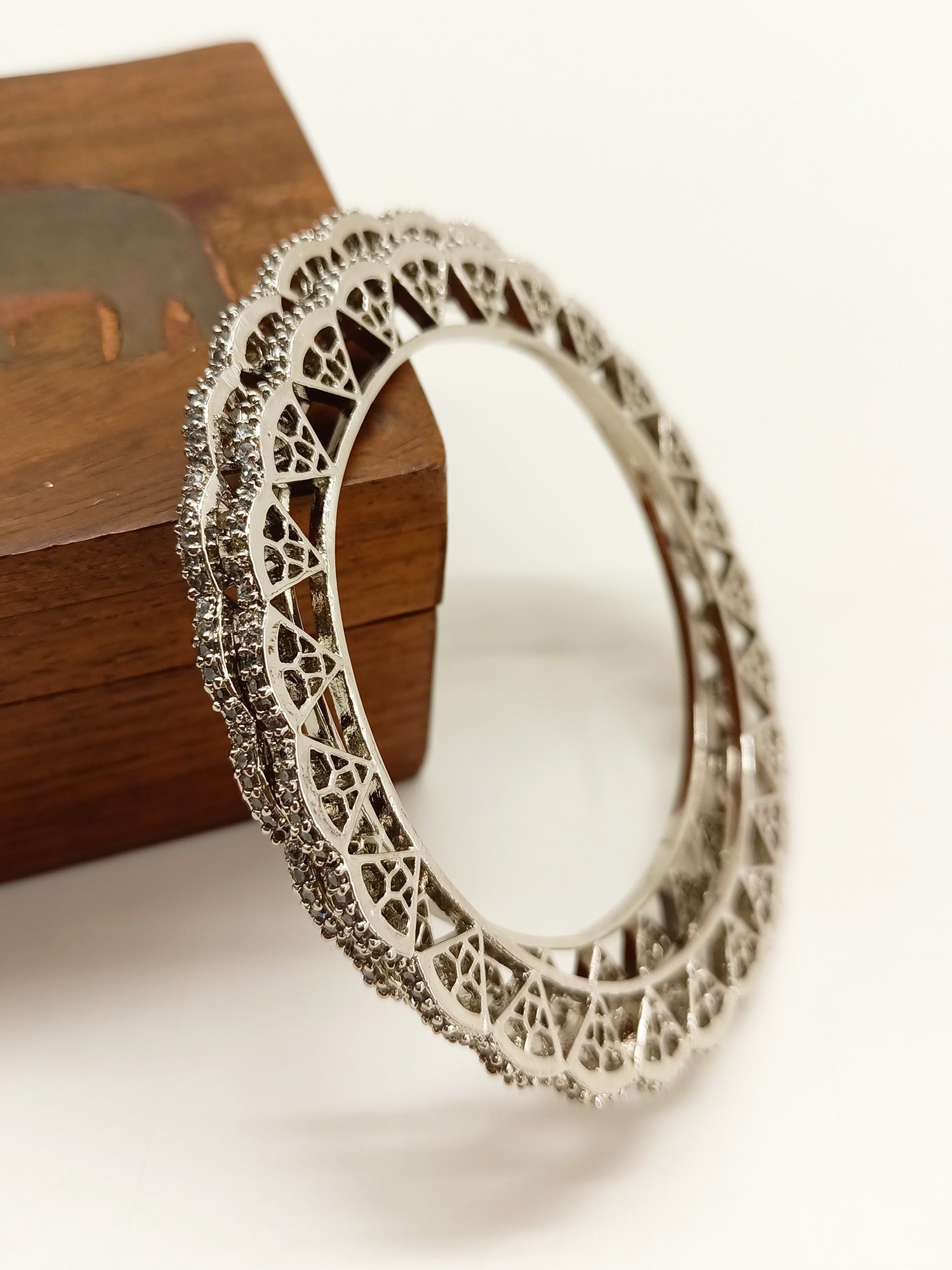 Maadri Designer American Diamond Bangles - qivii