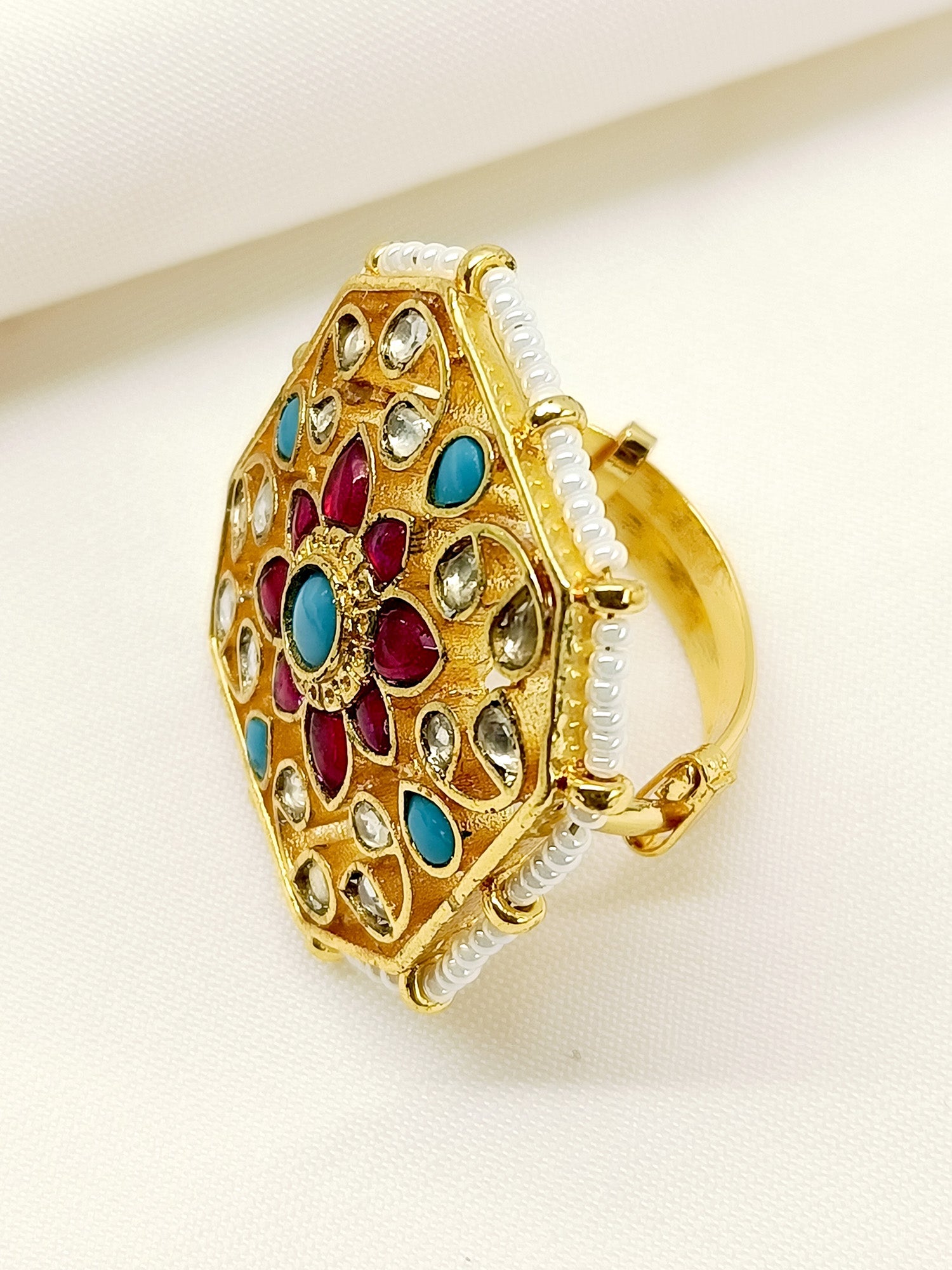 Raniya F & B Kundan Finger Ring