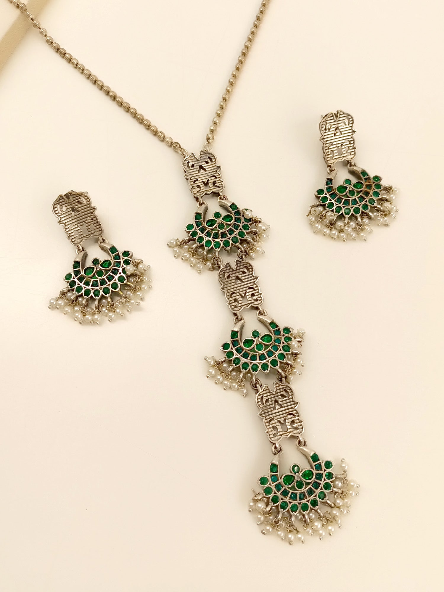 Reva Green Long Oxidized Set - qivii